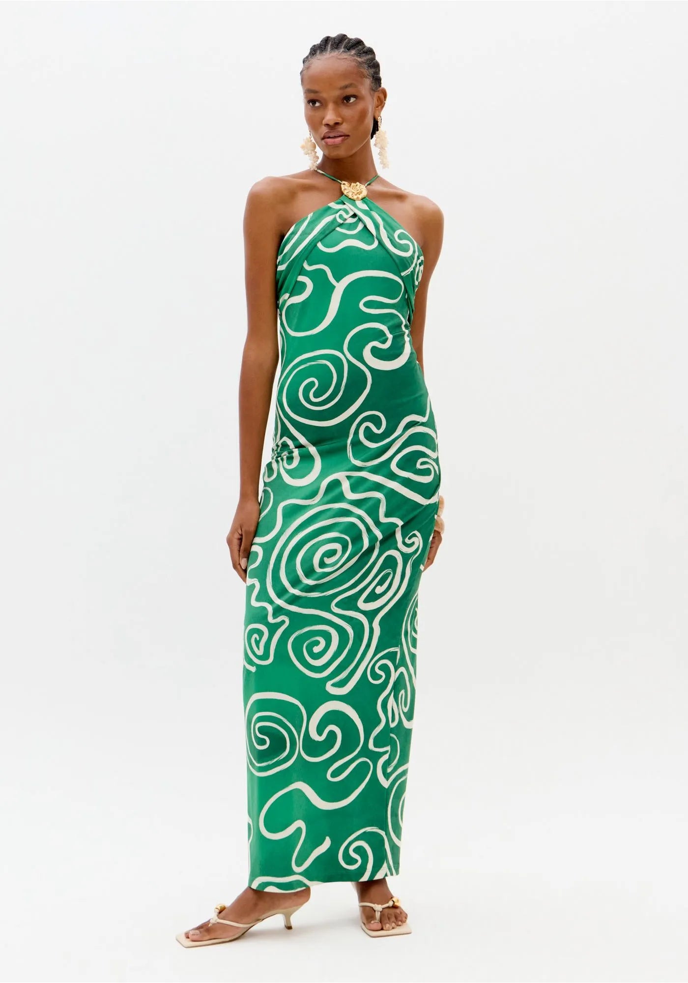 LP MIDI PRINTED DRESS