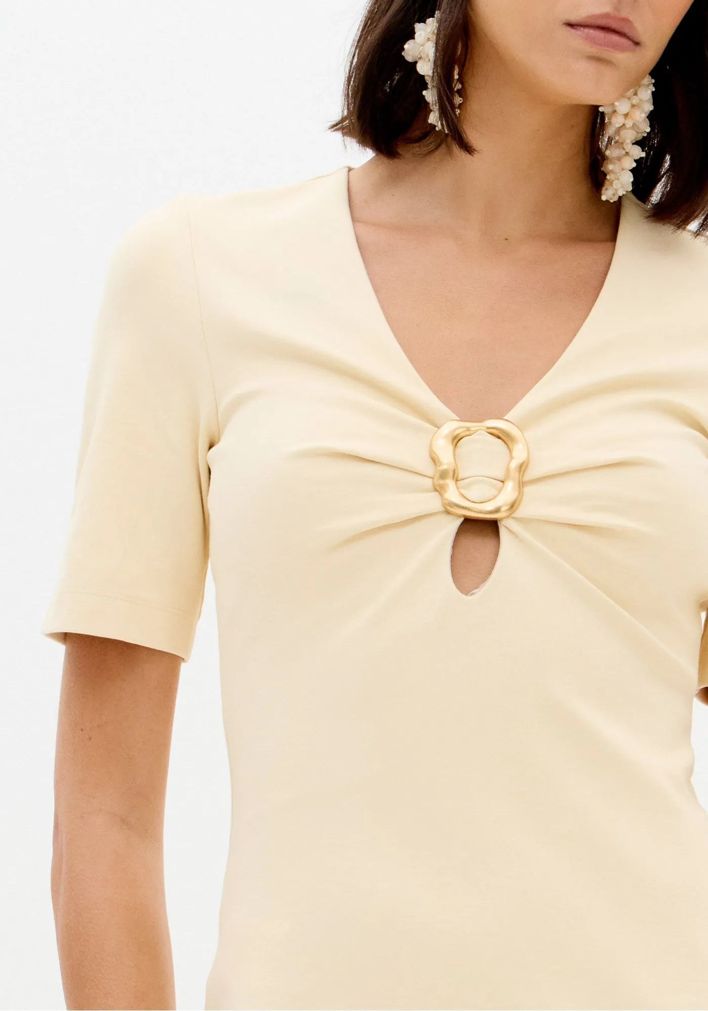 LP BODY-CON WITH V-NECK