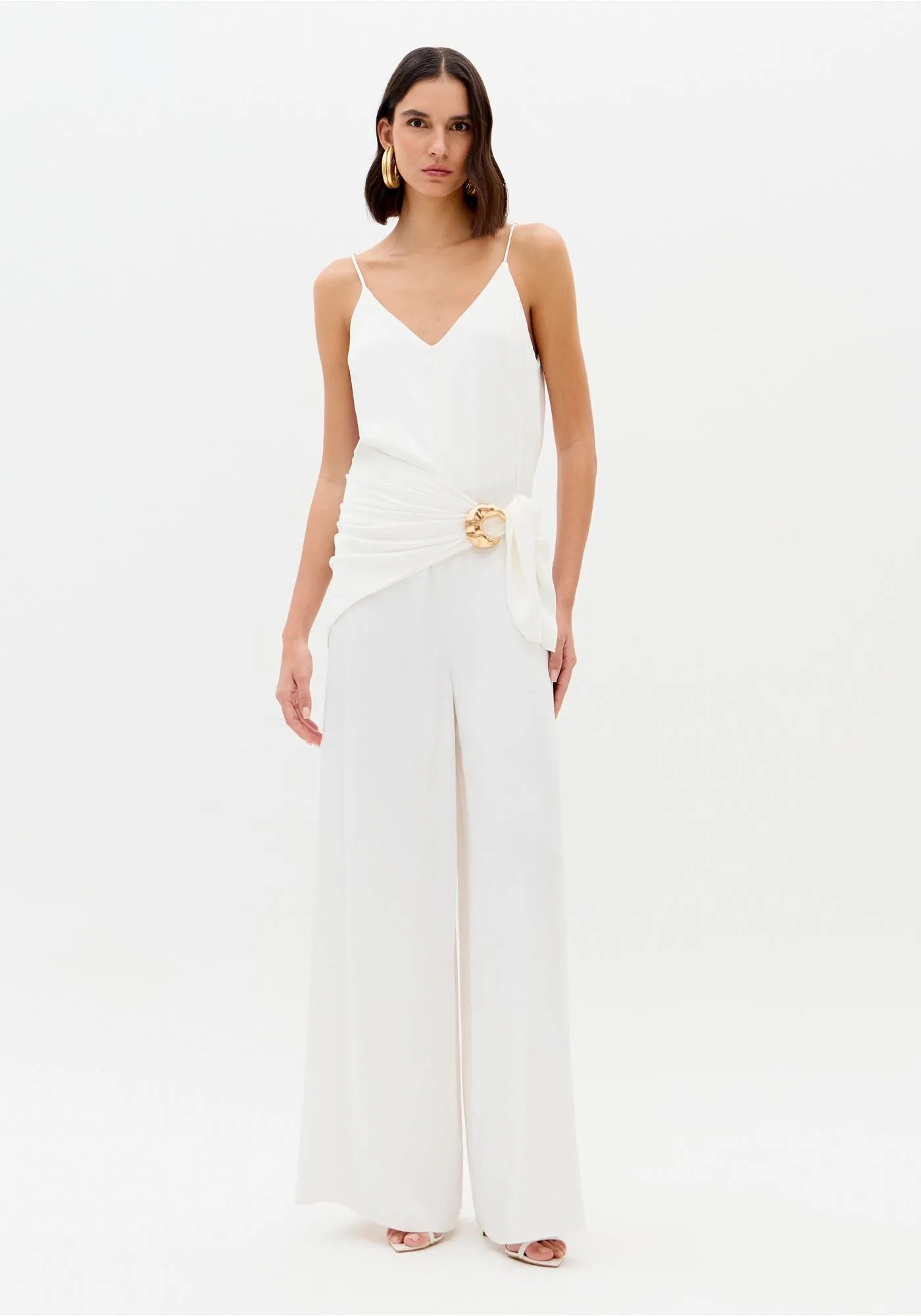 LP LONG JUMPSUIT WITH V-NECK