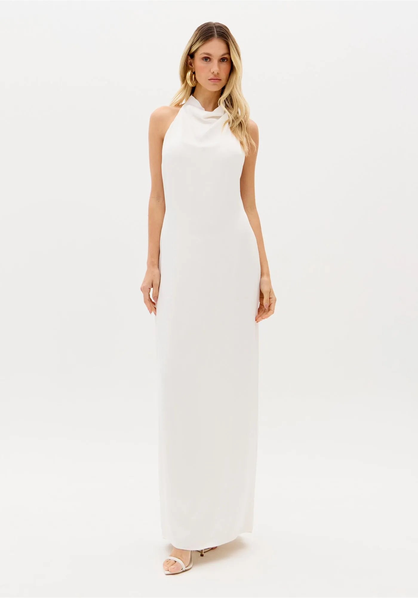 LP SUPER MIDI DRESS HALTERNECK