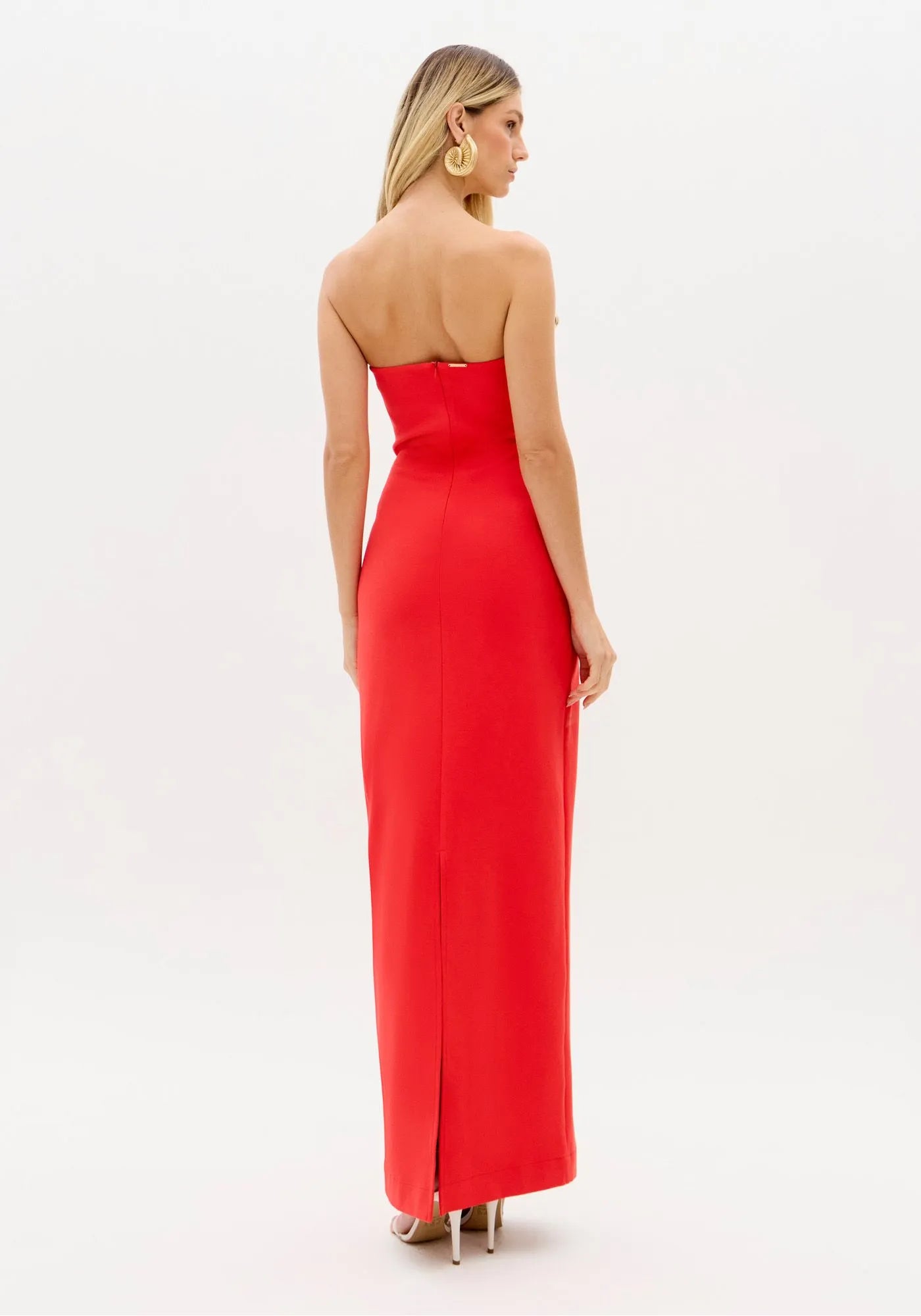 LP INTENSE RED STRAPLESS DRESS