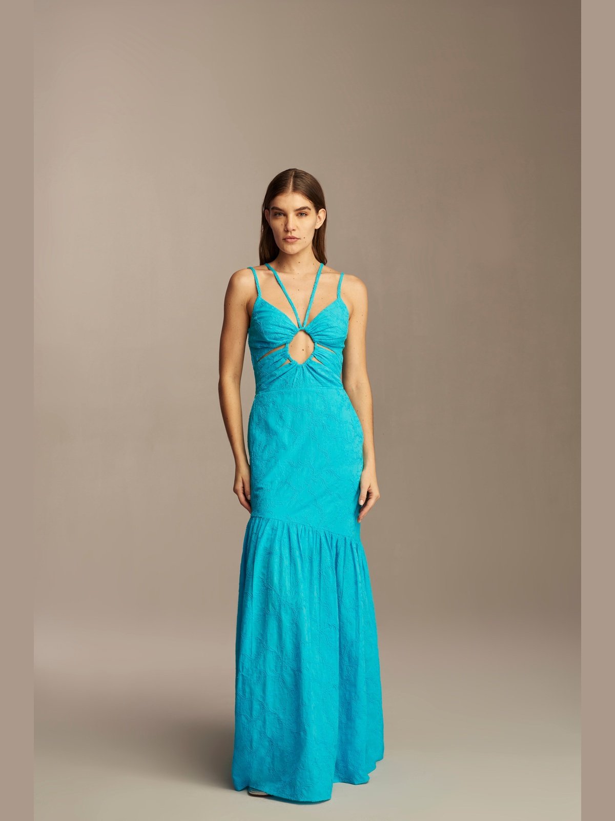 SKAZI MAXI DECOTE DRESS BLUE