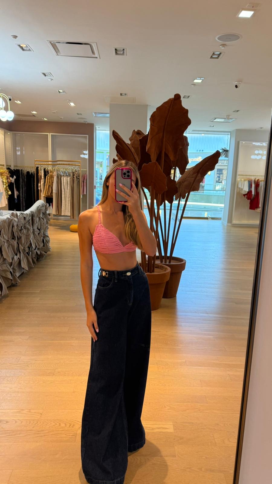 HL PINK TRAMA TRIANGLE TOP