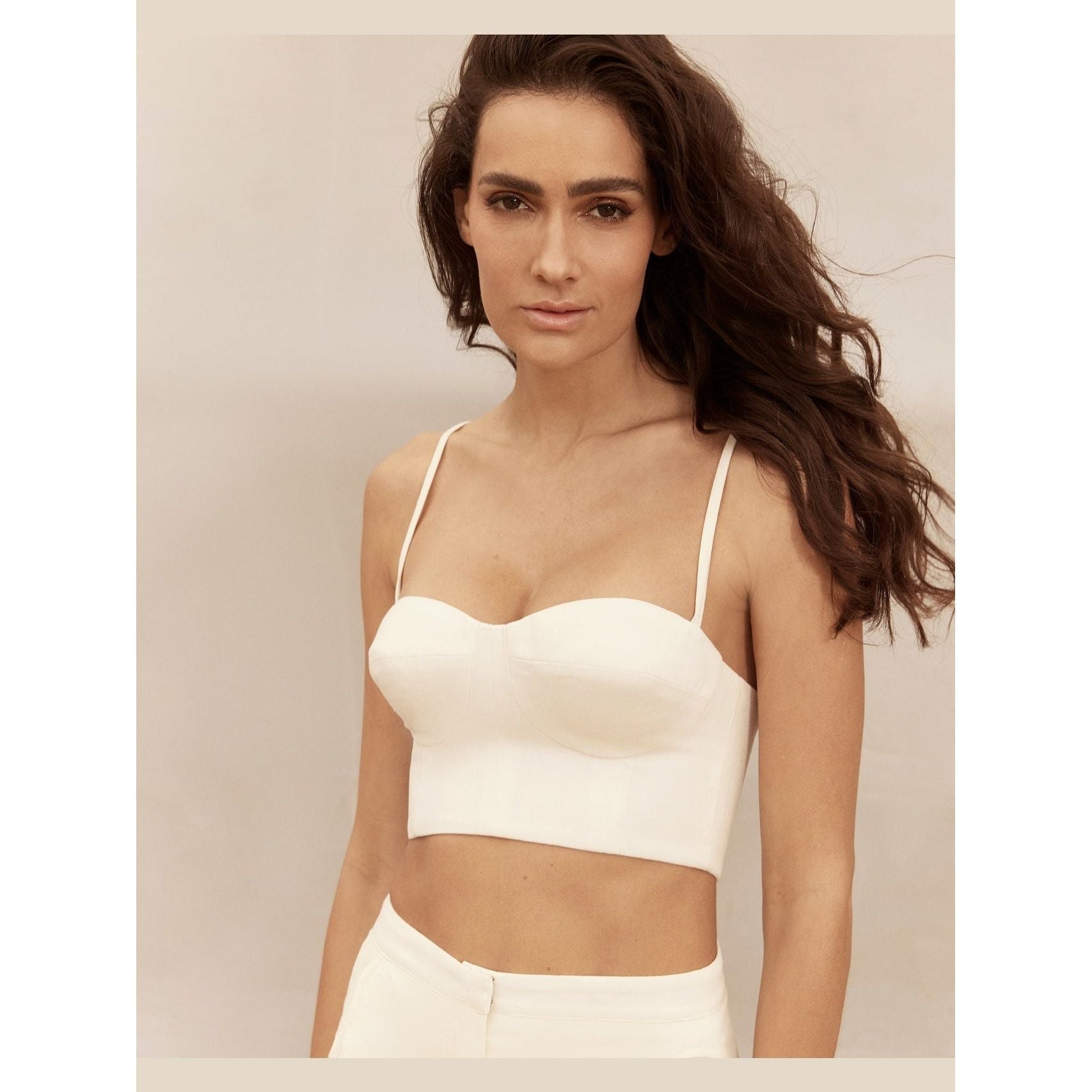 HL CROPPED MOULAGE HAND OFF WHITE