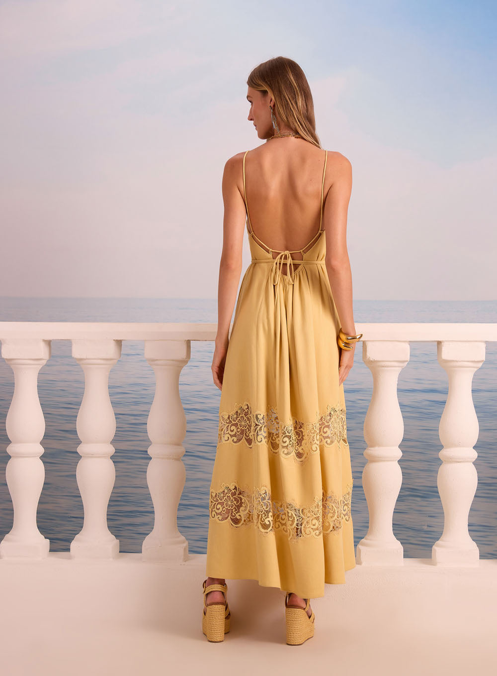 SK MAXI MIDI APPLIQUÉ DRESS