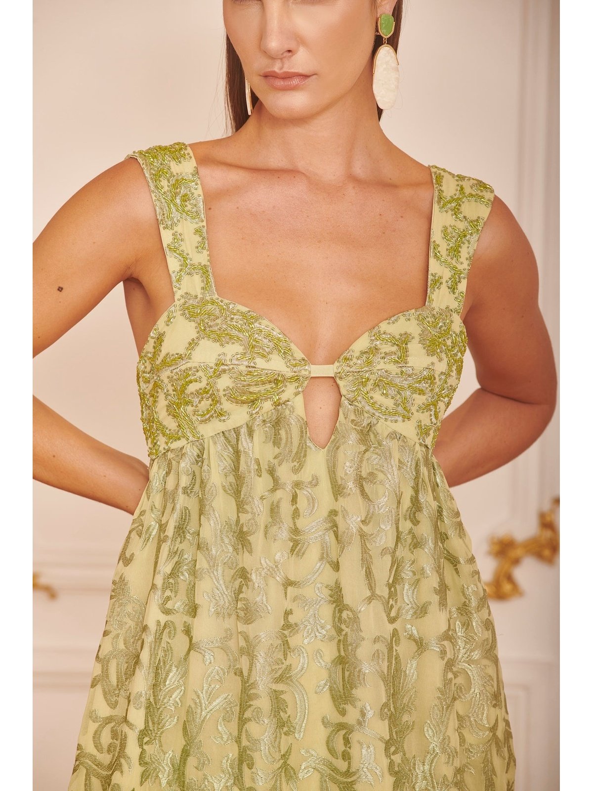 BTD ORGANZA EMBROIDERY DRESS