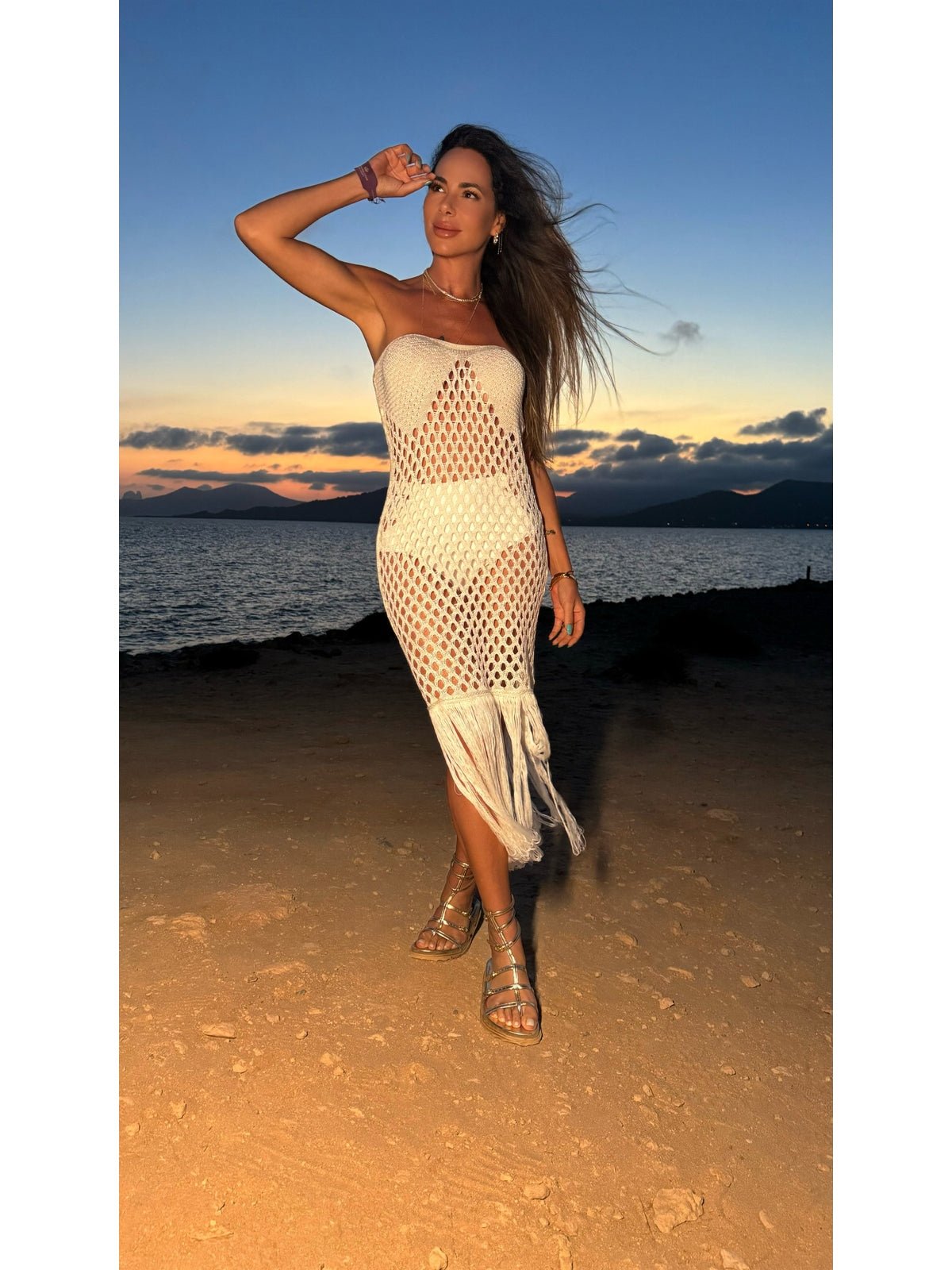 SALINAS DRESS OFF WHITE