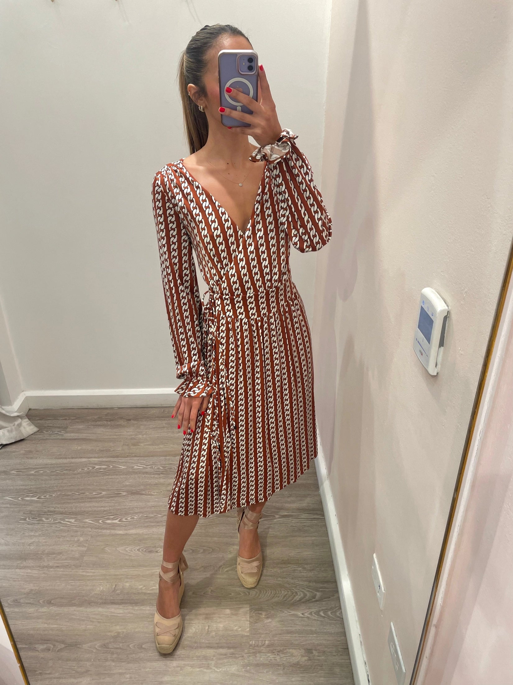 TD LONG SLEEVE MAXI DRESS