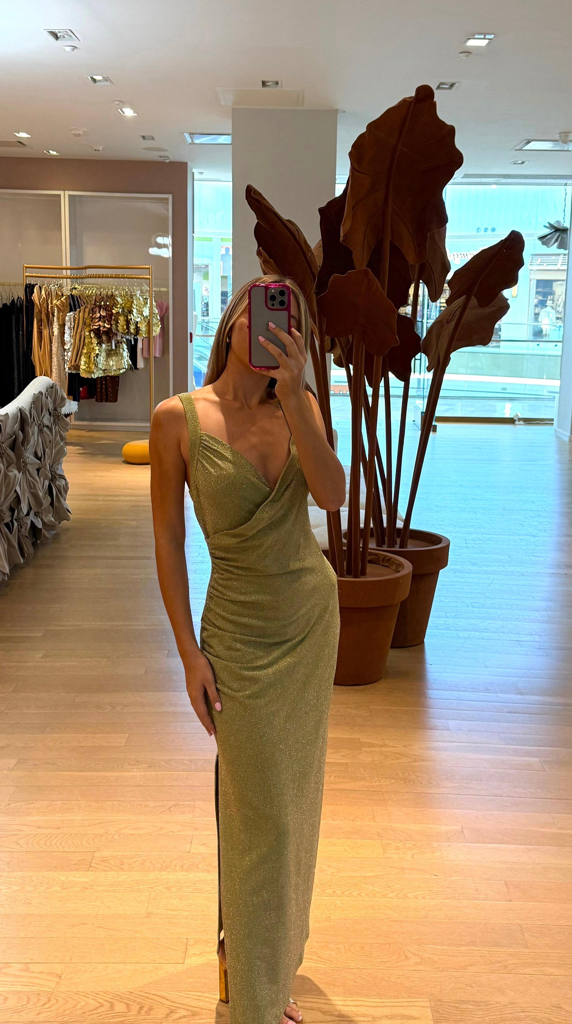 ARB SHINNING OLIVE DRESS