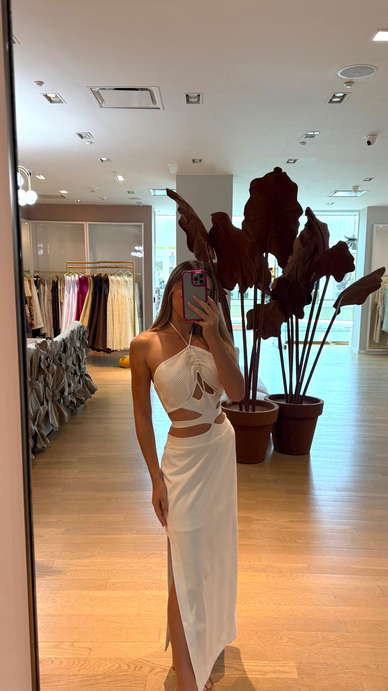TD WHITE LONG DRESS