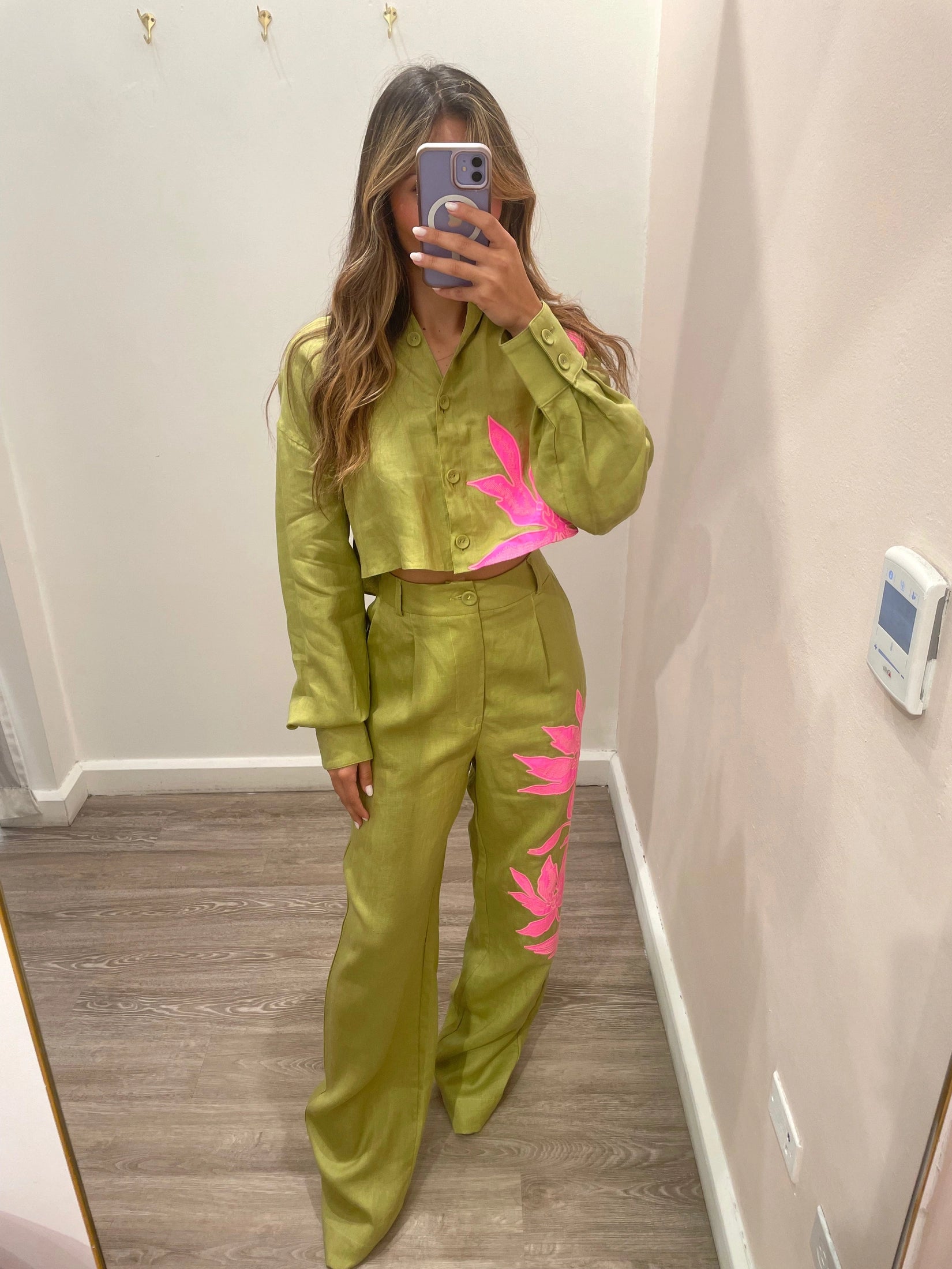 AMAR RIO VERDE LINEN PANTS