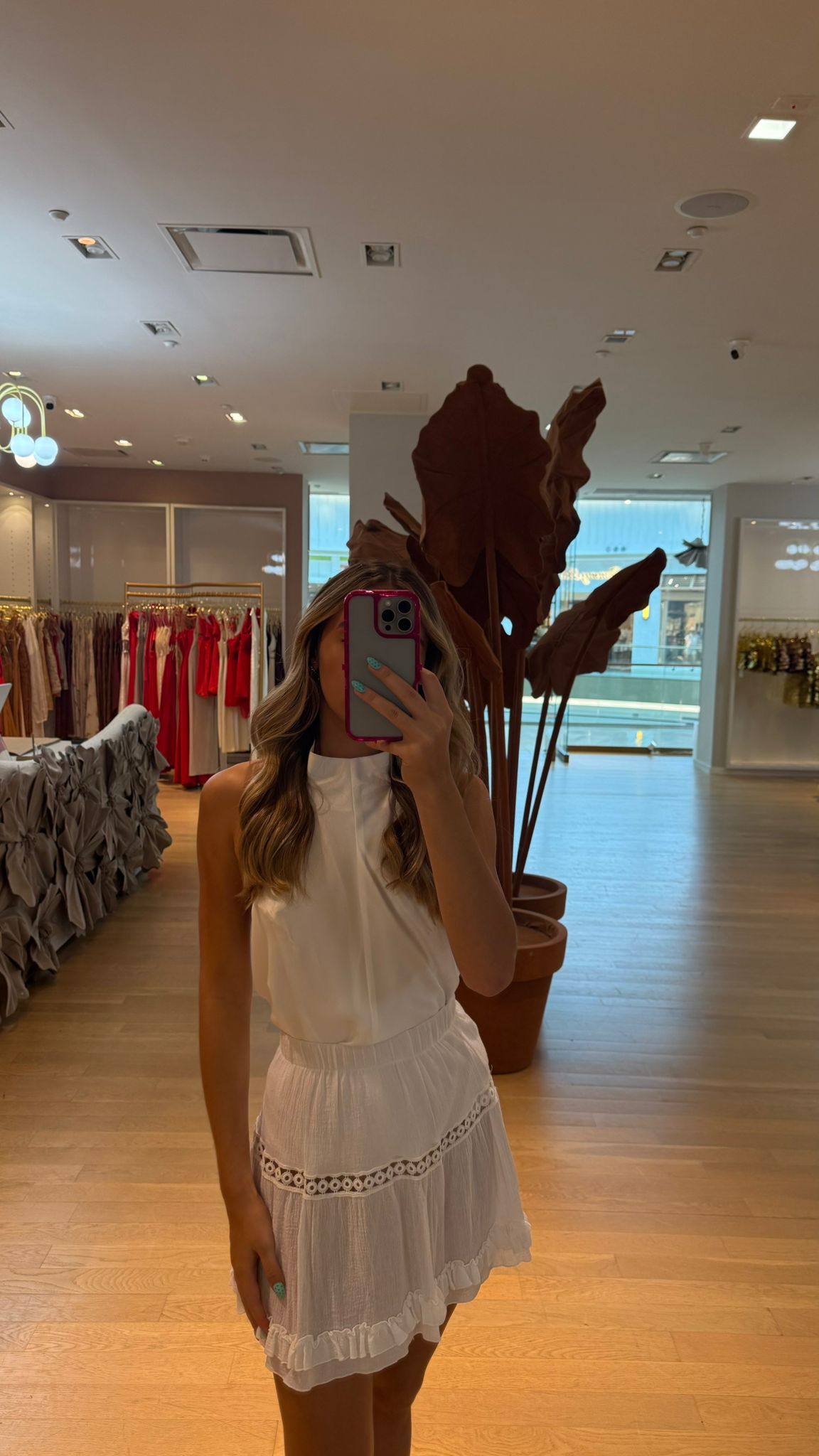 WHITE COTTON SKIRT