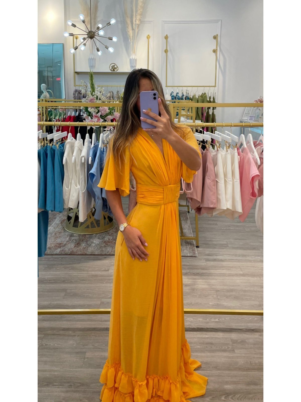 SCLUB YELLOW LONG DRESS