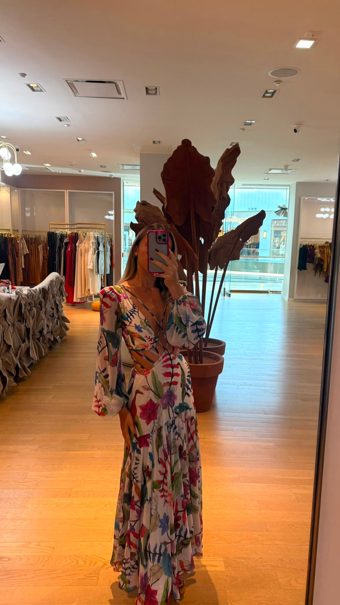 PB CUT-OUT FLORAL DRESS