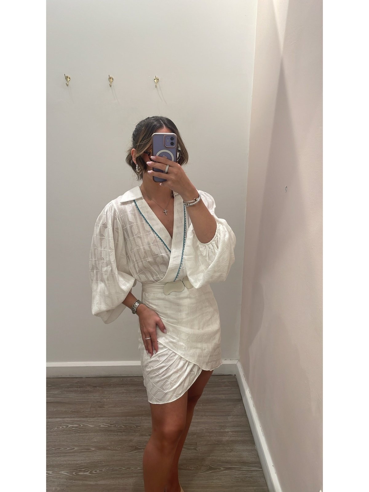 TD WHITE COTTON DRESS