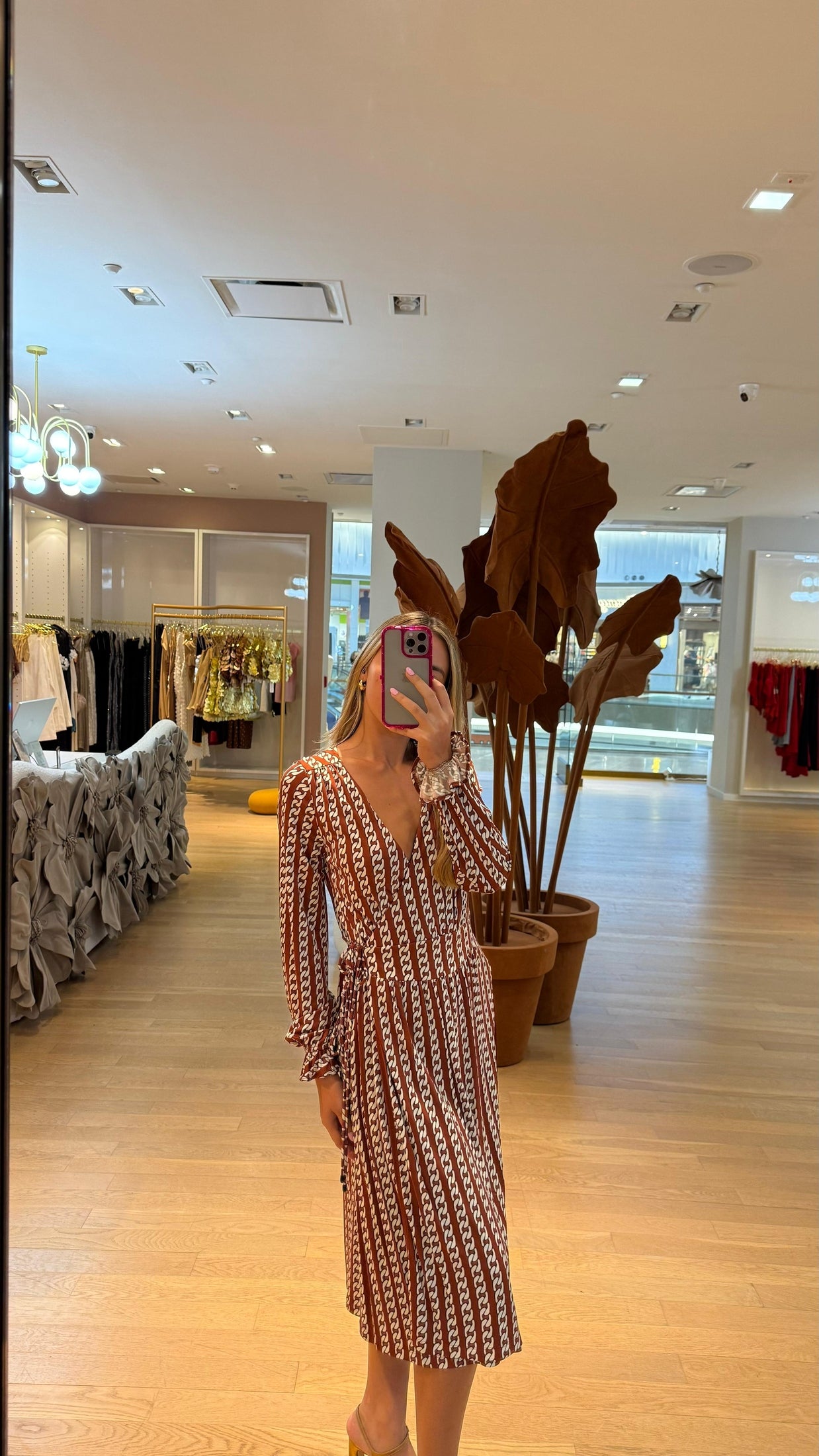 TD LONG SLEEVE MAXI DRESS
