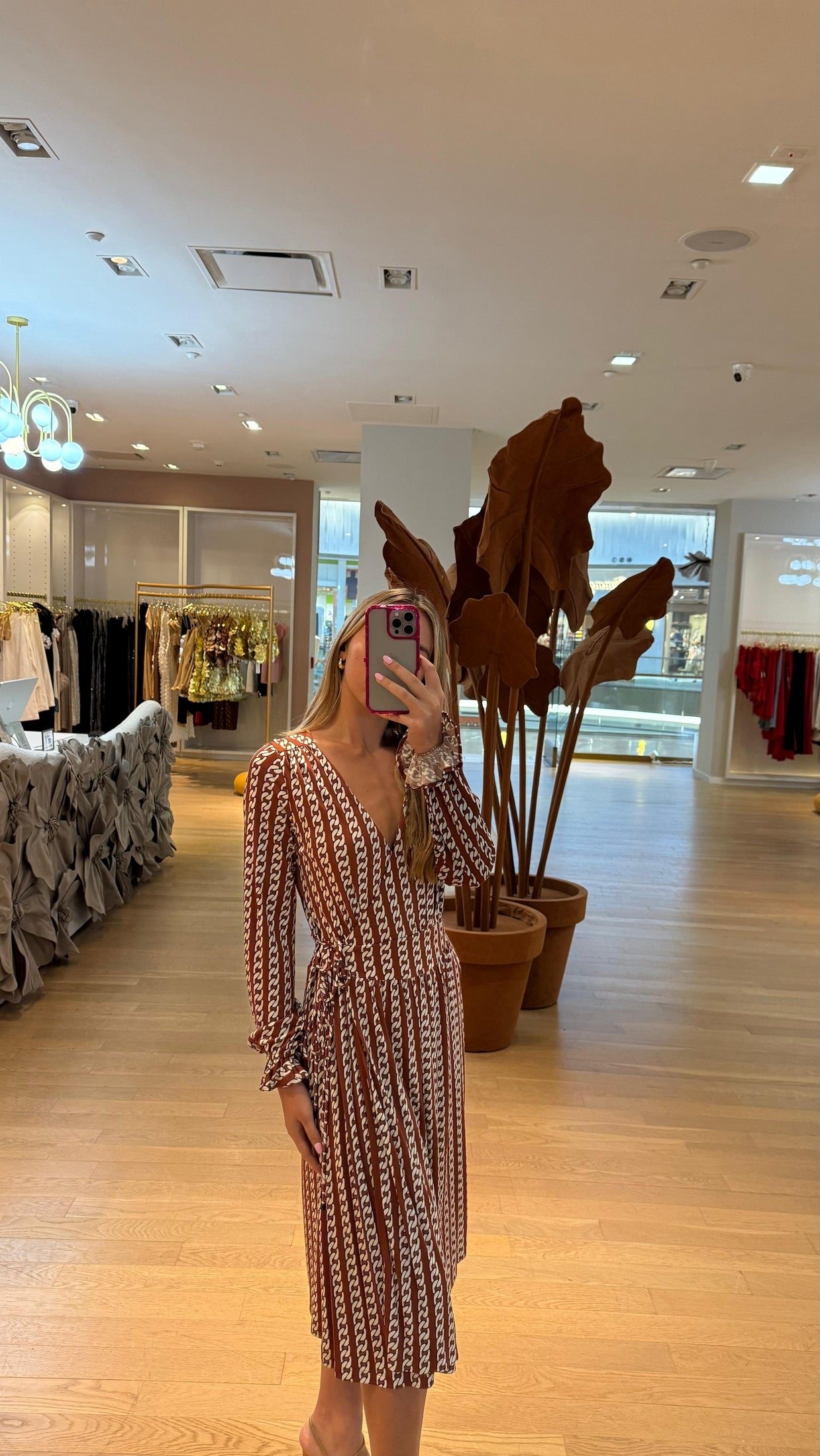 TD LONG SLEEVE MAXI DRESS