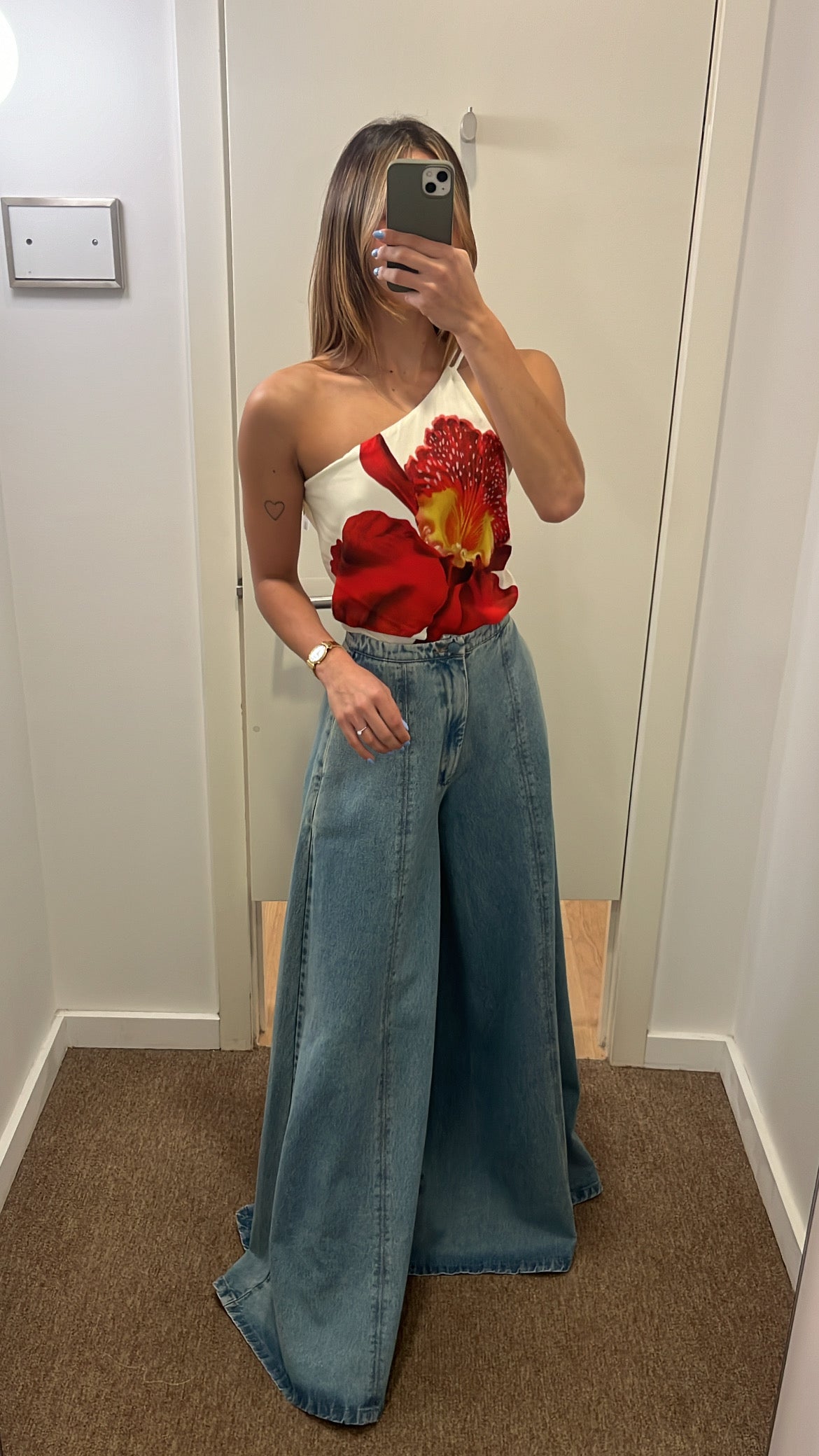 LP HIBISCUS ONE SHOULDER TOP