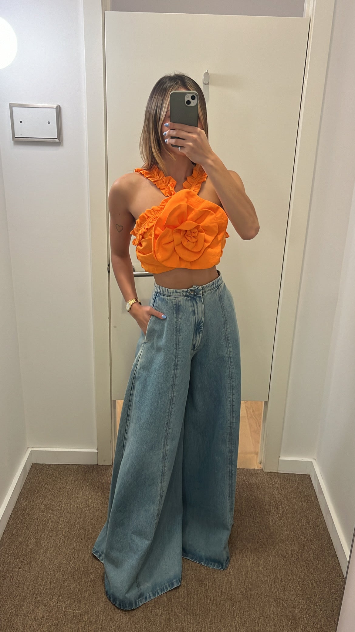 AMAR ORANGE FLOWER TOP