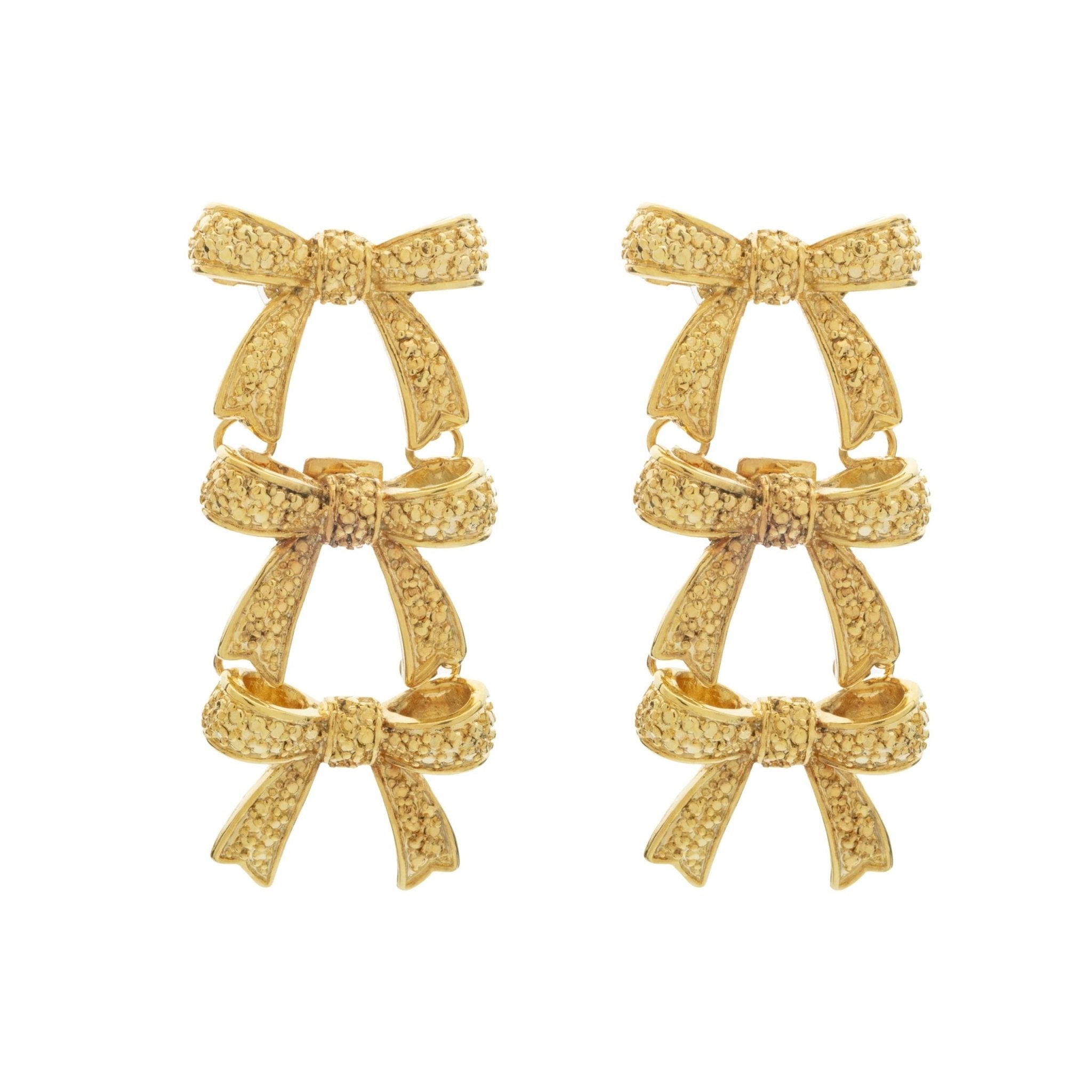 RB TRIPLE BOW EARRINGS