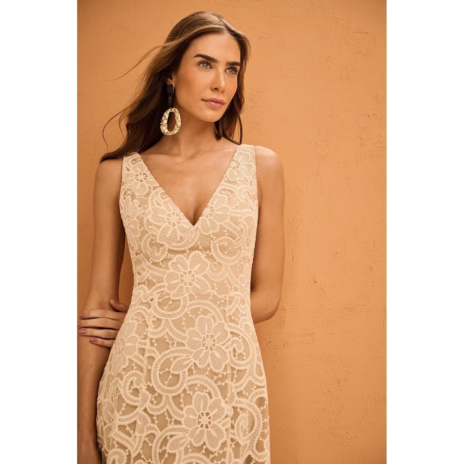 SK FLOWER EMBROIDERY GOWN
