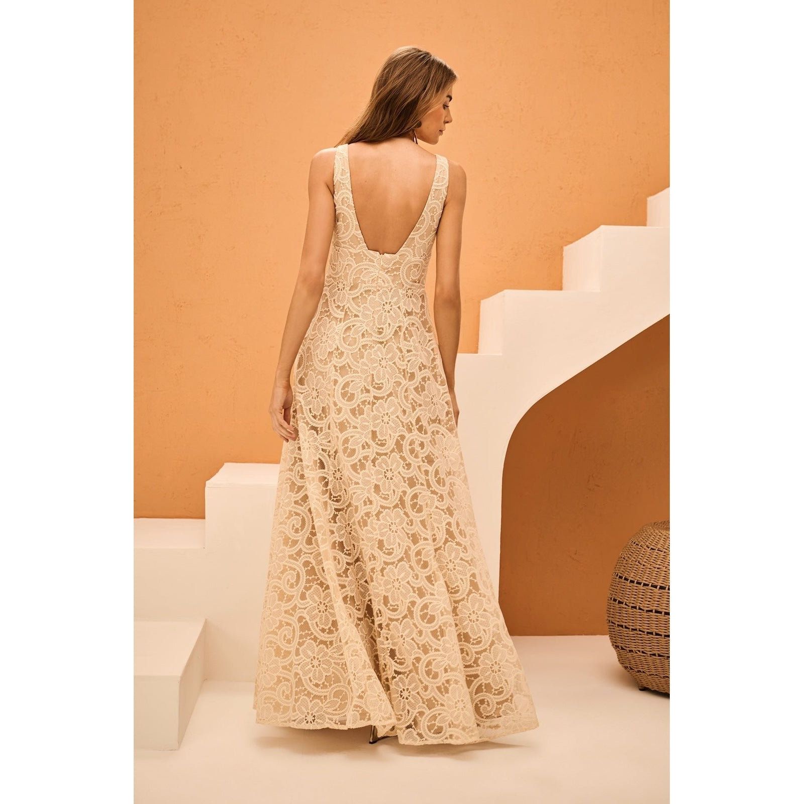 SK FLOWER EMBROIDERY GOWN