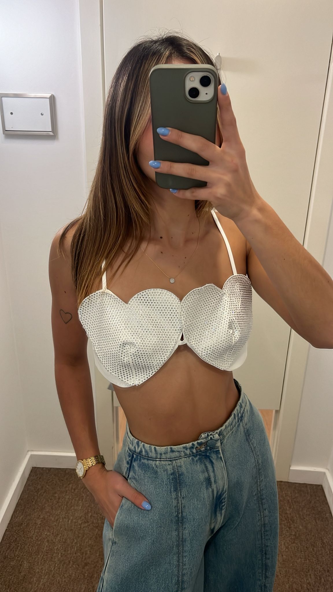 AMAR HEART SPARKLY TOP