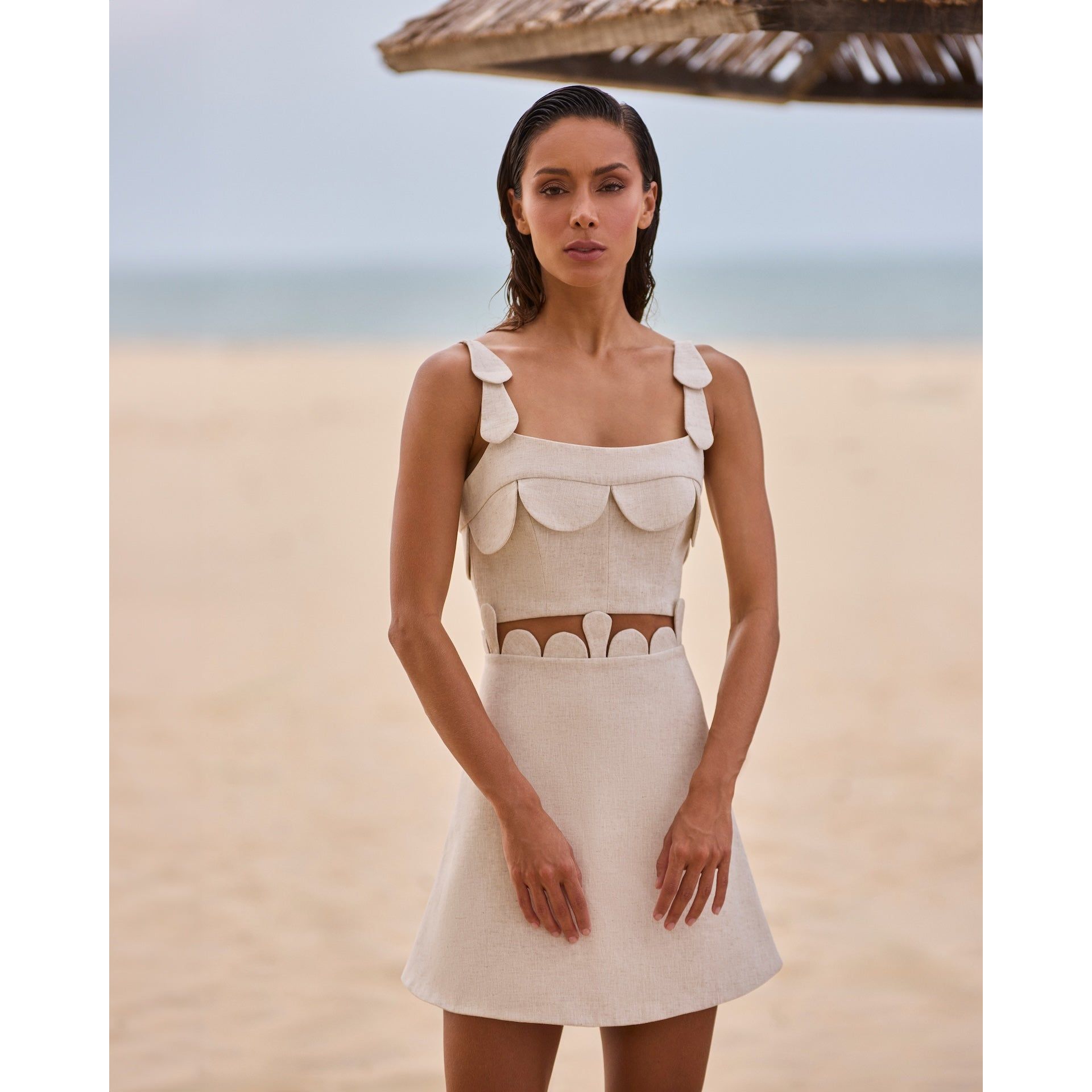 HL A GOTAS SKIRT NATURAL