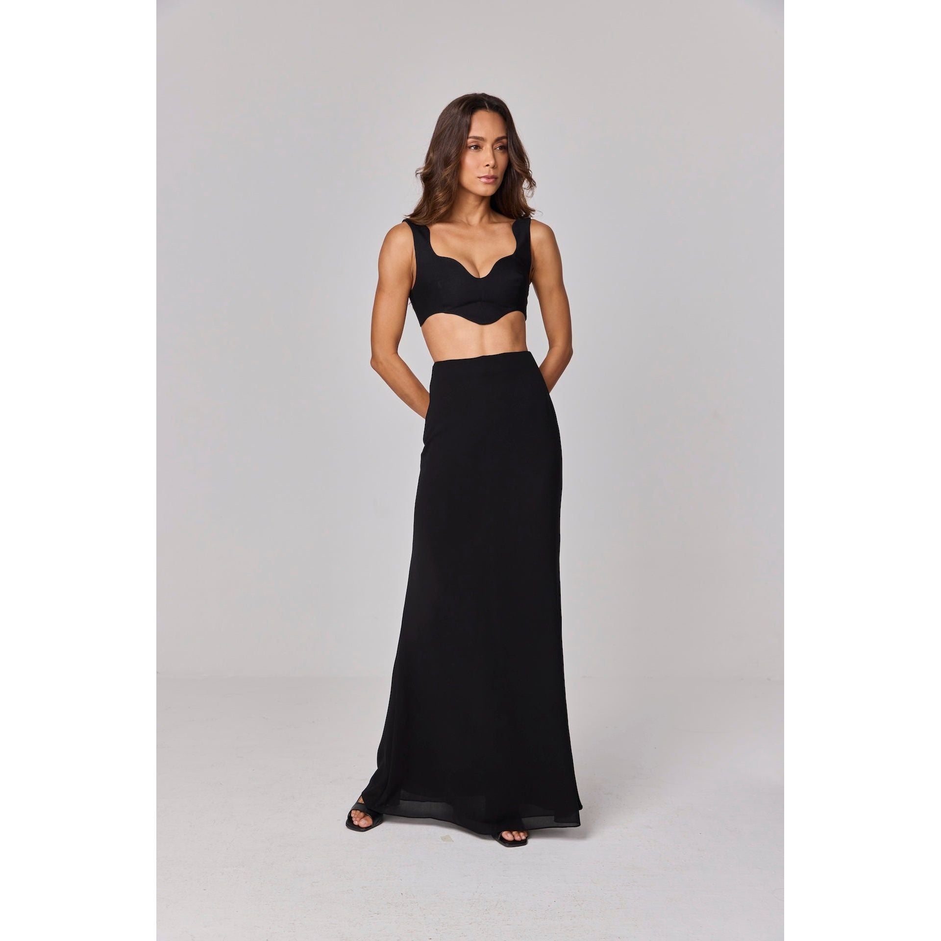 HL FALESIAS CROPPED TOP - BLACK