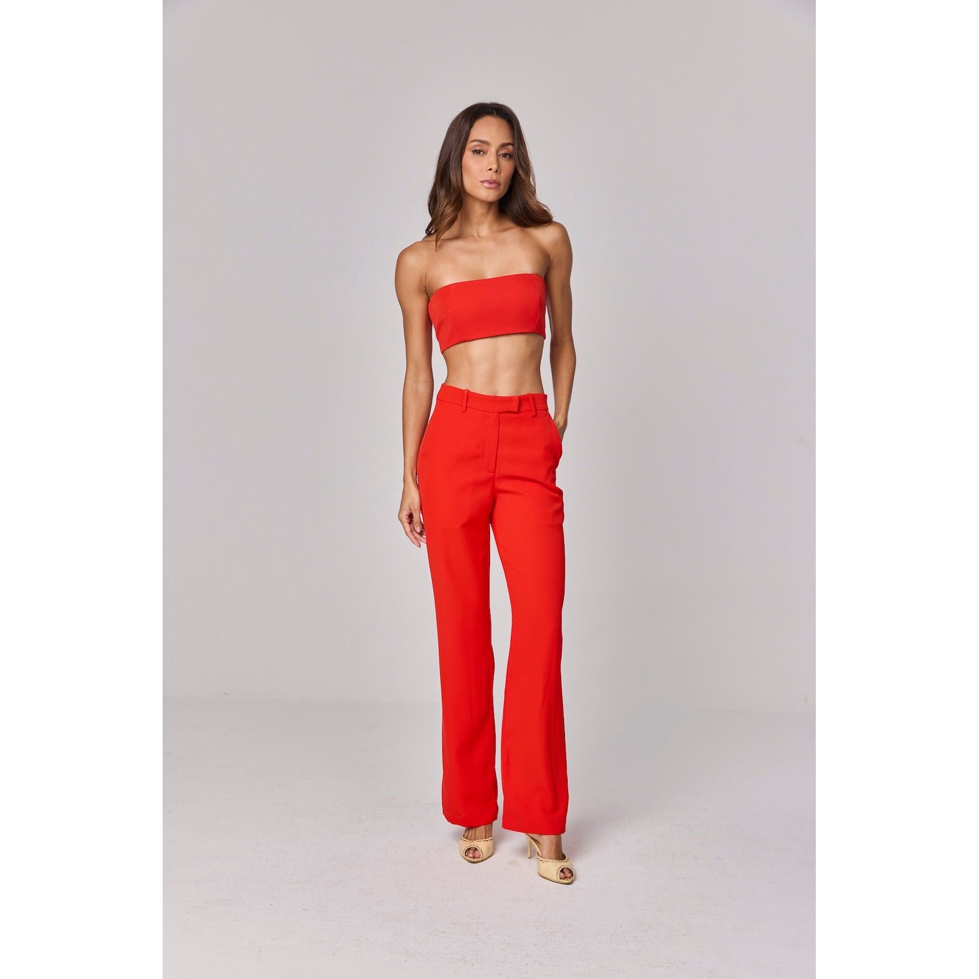 HL STRAIGHT LEG PANTS - RED