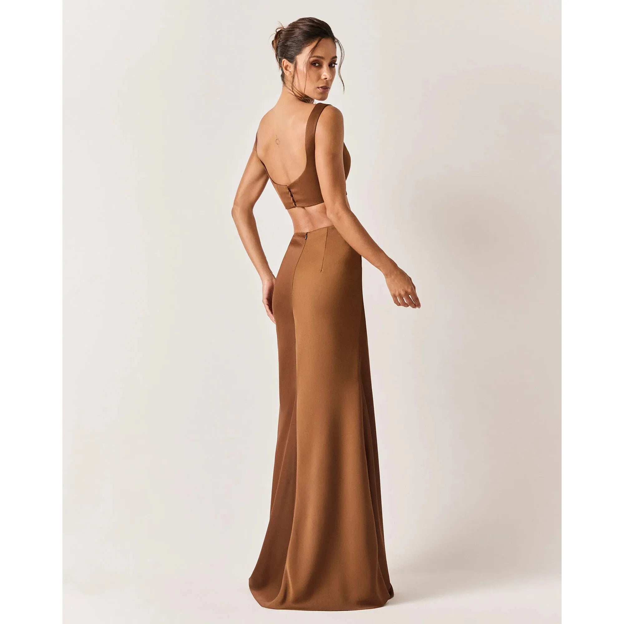 HL MOULAGE TOP - BROWN
