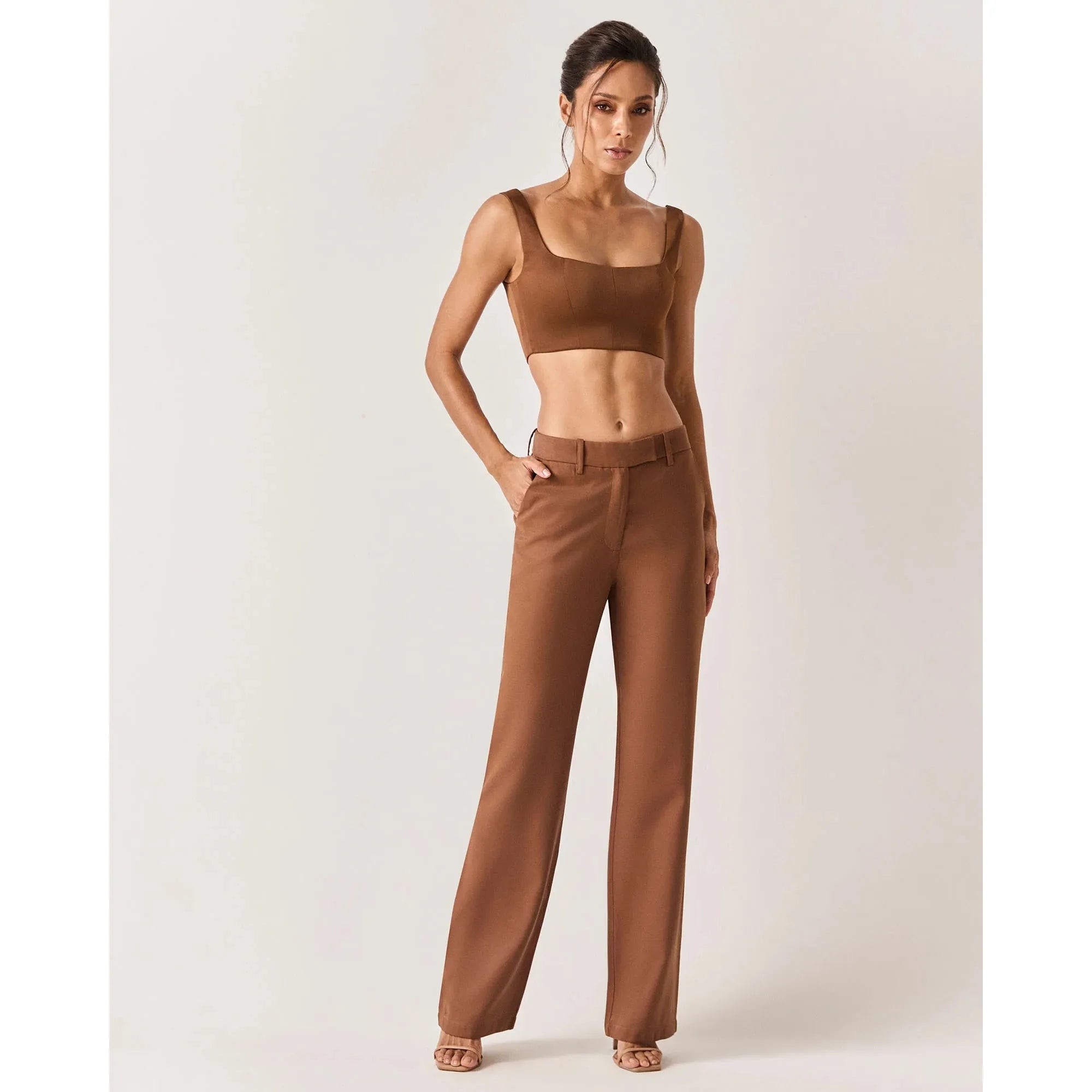 HL MOULAGE TOP - BROWN