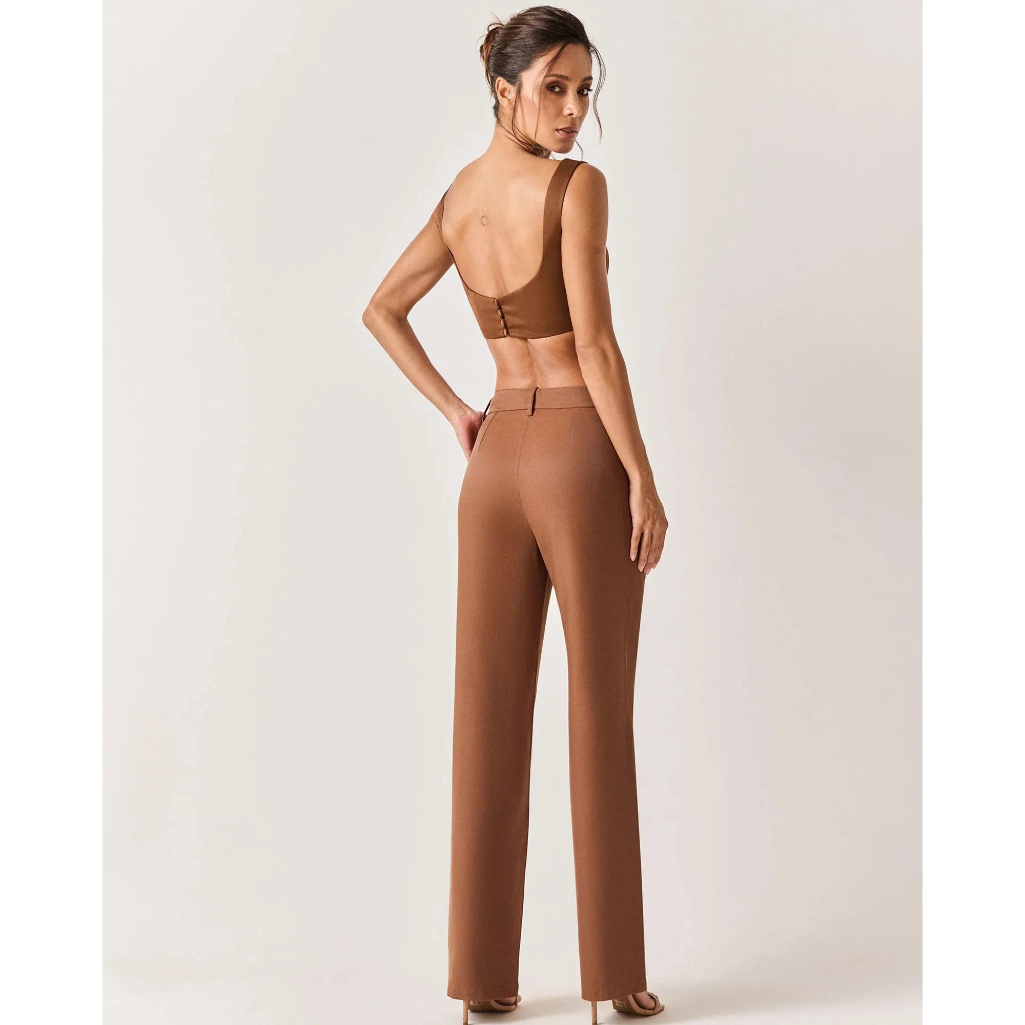 HL MOULAGE TOP - BROWN