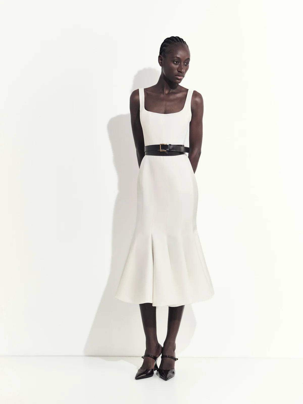 HL SILHOUETTE ATELIE DRESS - WHITE
