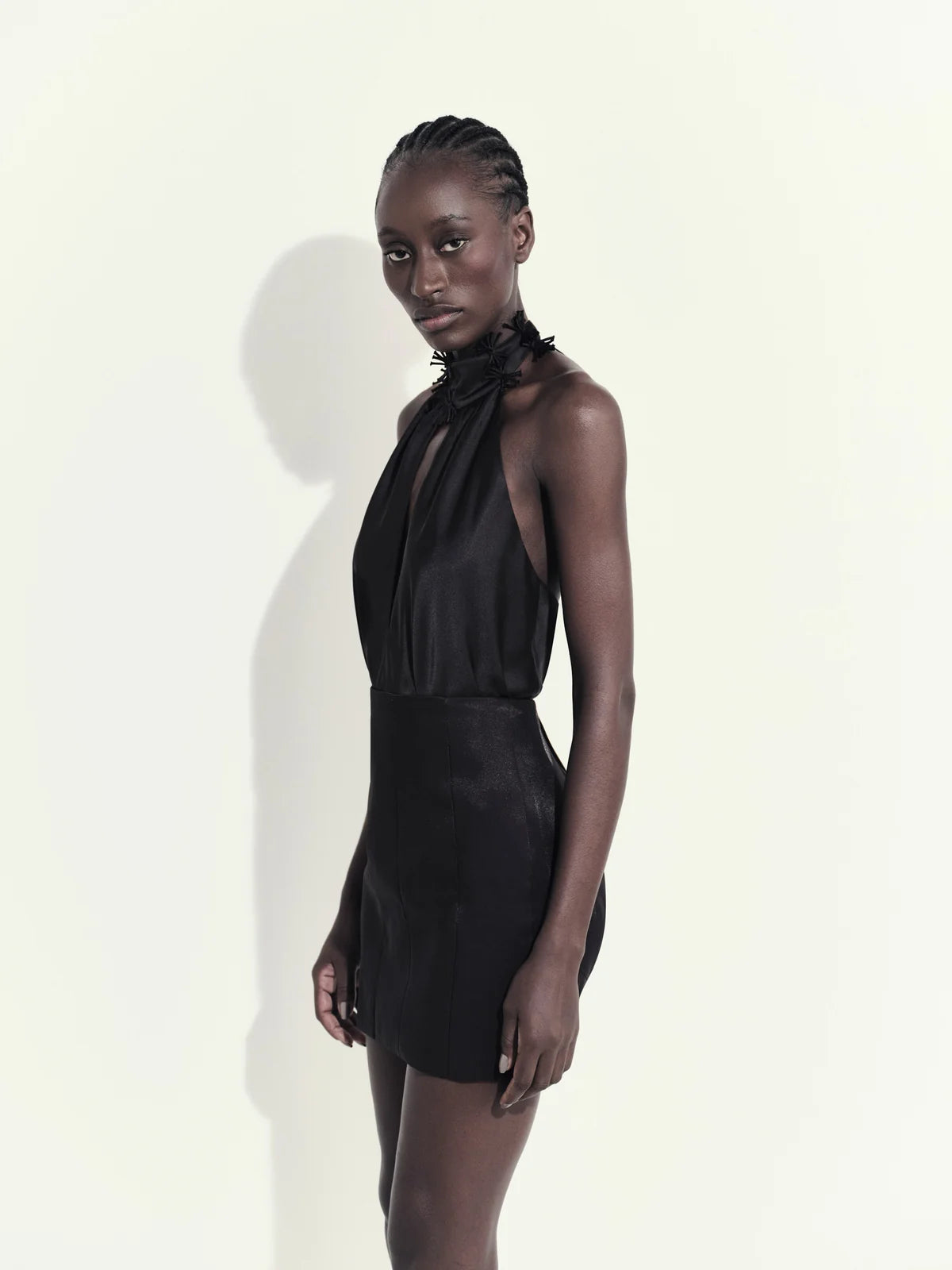HL ATELIE GOLA BLOUSE - BLACK