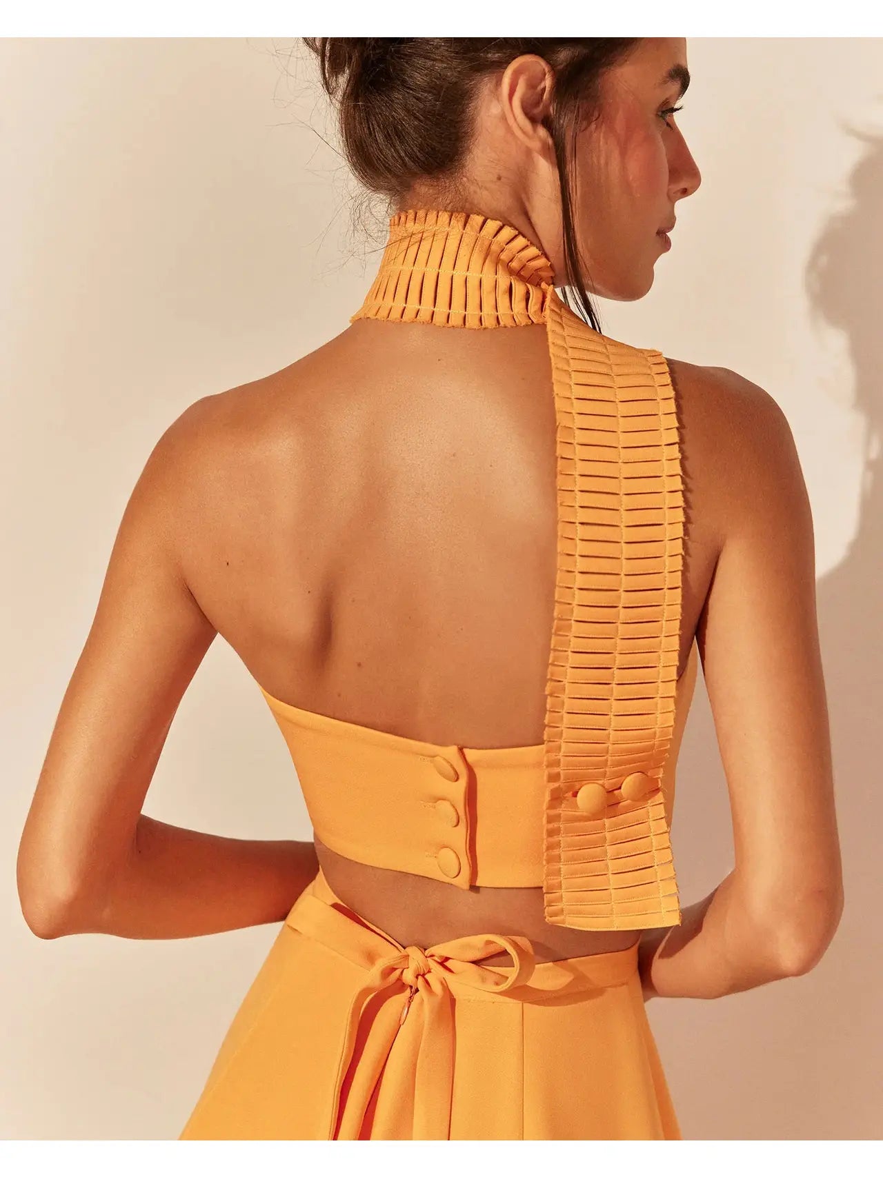 HL ORANGE CROPPED BAND SUIT