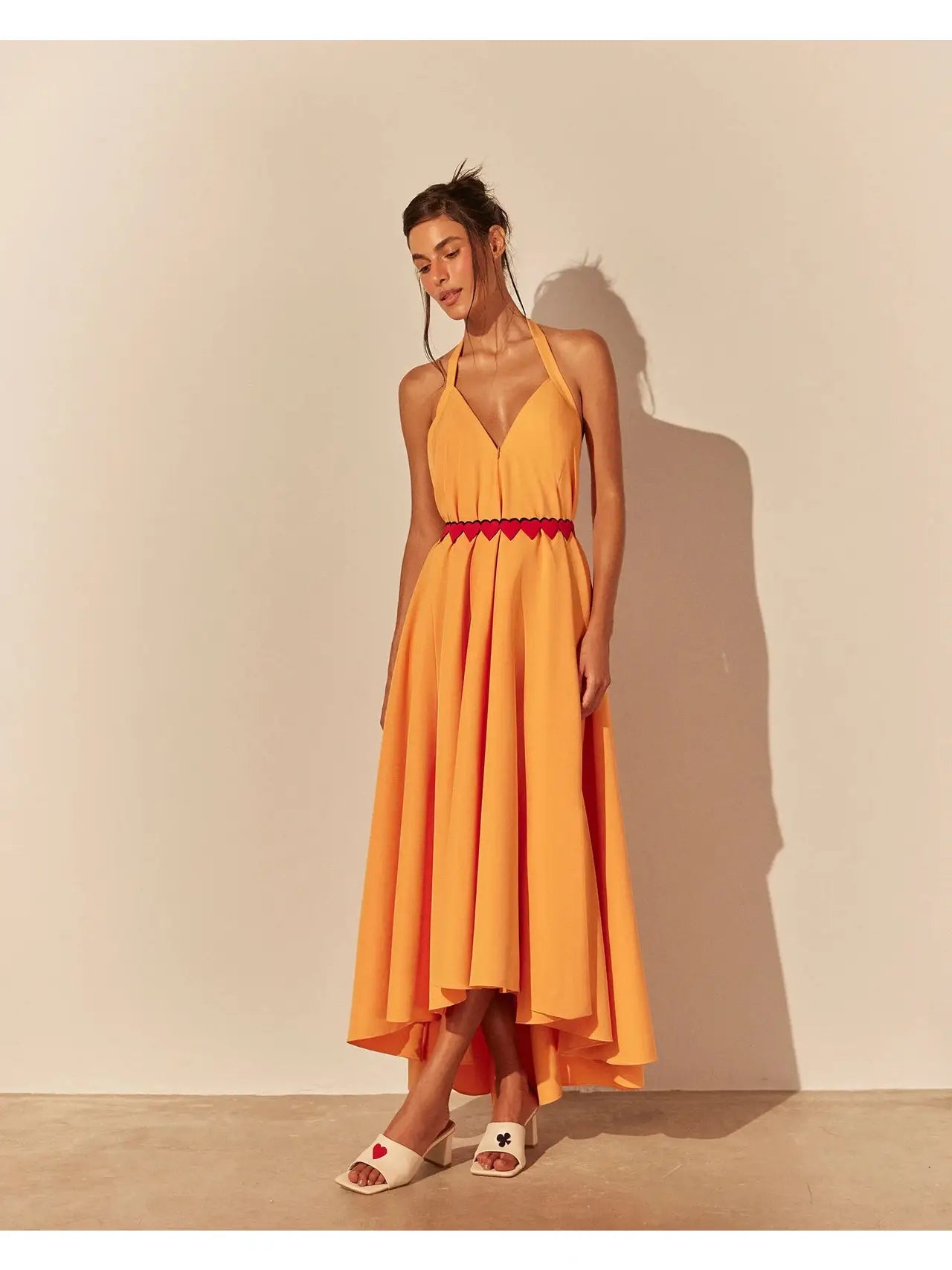 FULL LOOK LONG SKIRT ORANGE