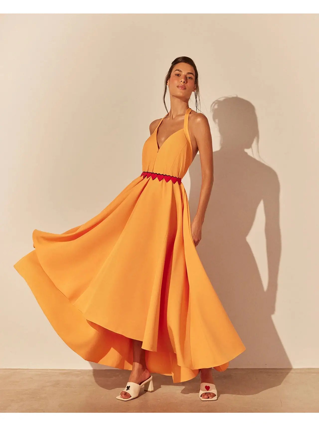 FULL LOOK LONG SKIRT ORANGE