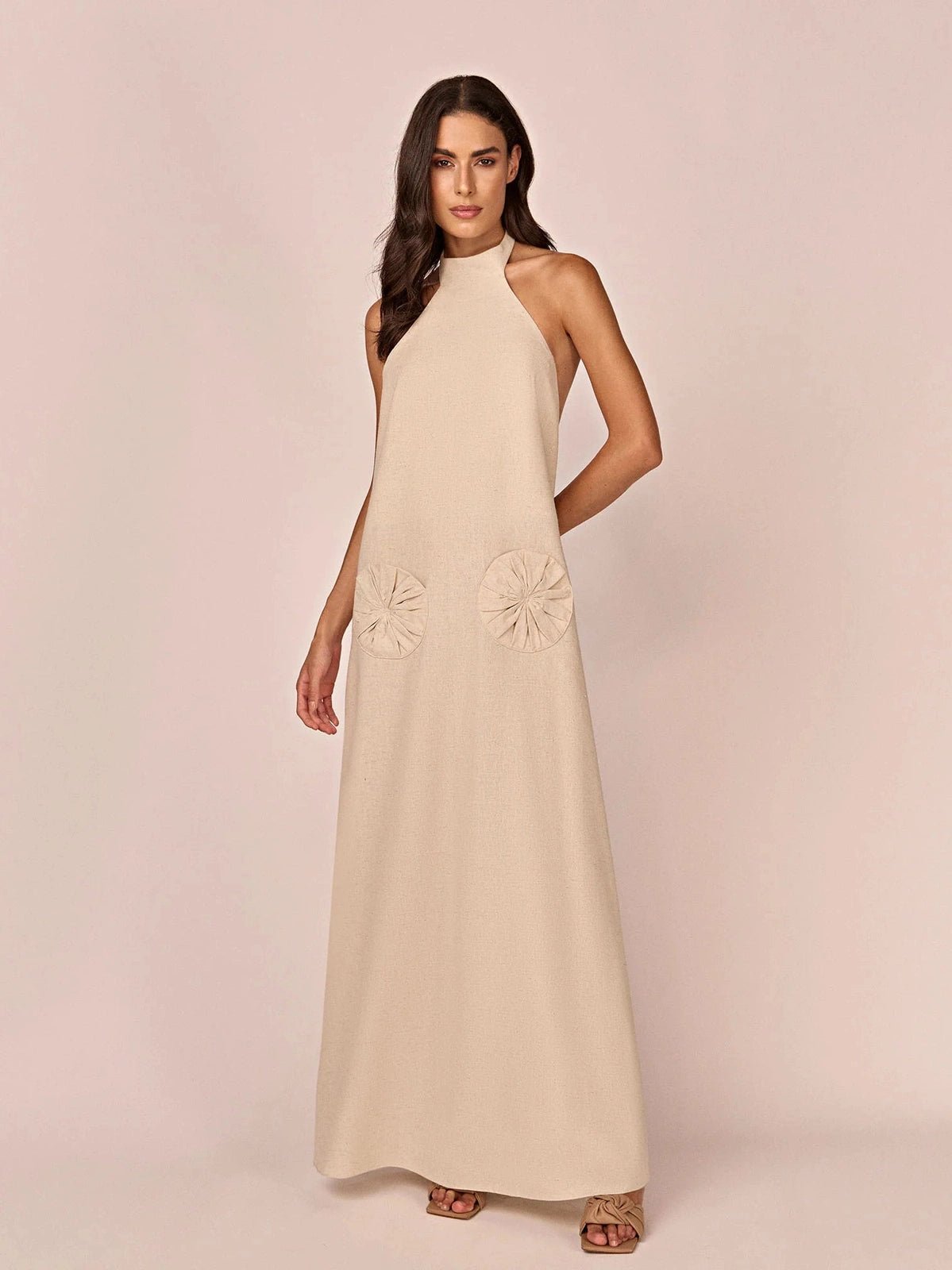 HL - LONG DAHLIA DRESS - NATURAL