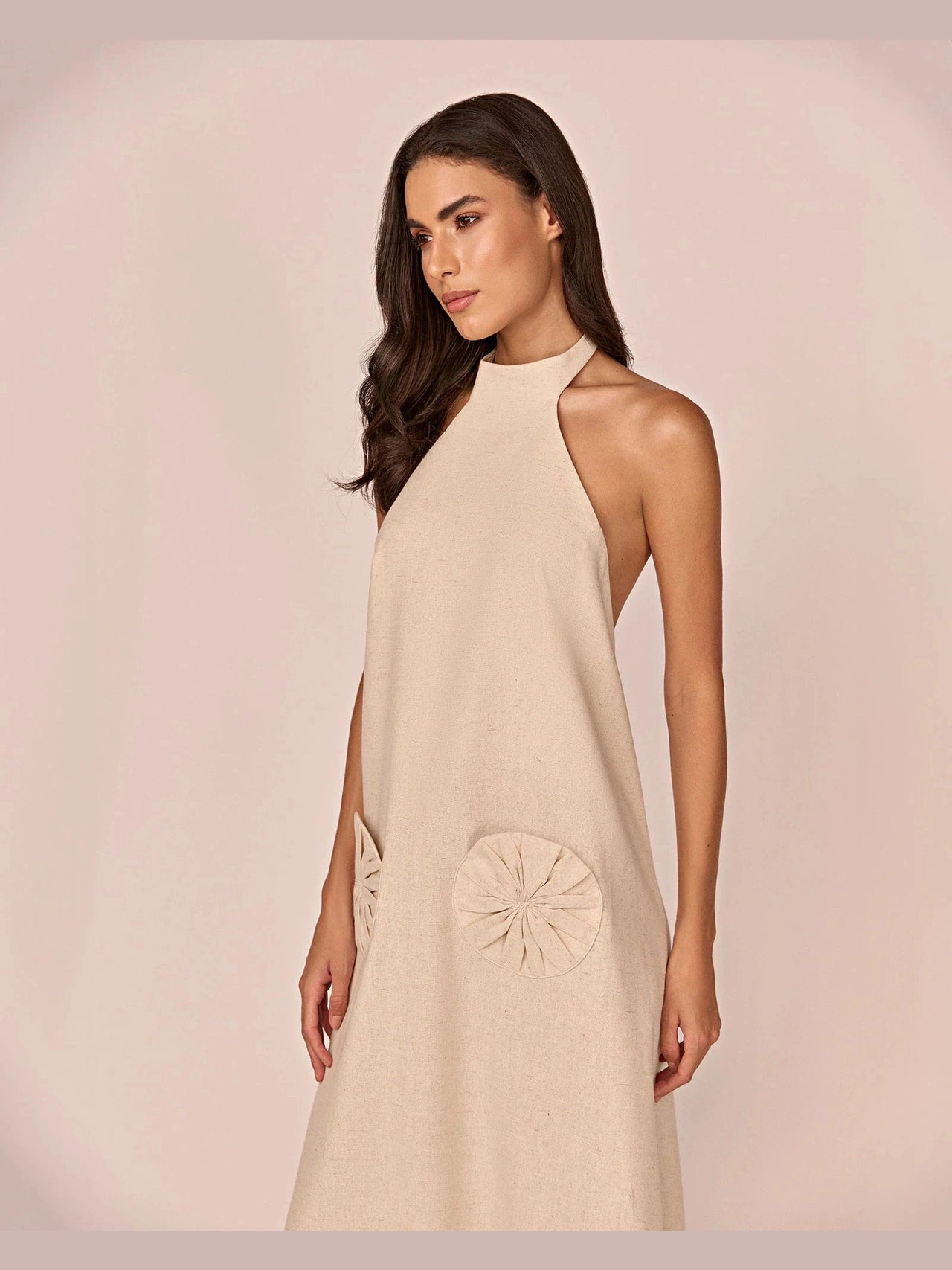 HL - LONG DAHLIA DRESS - NATURAL