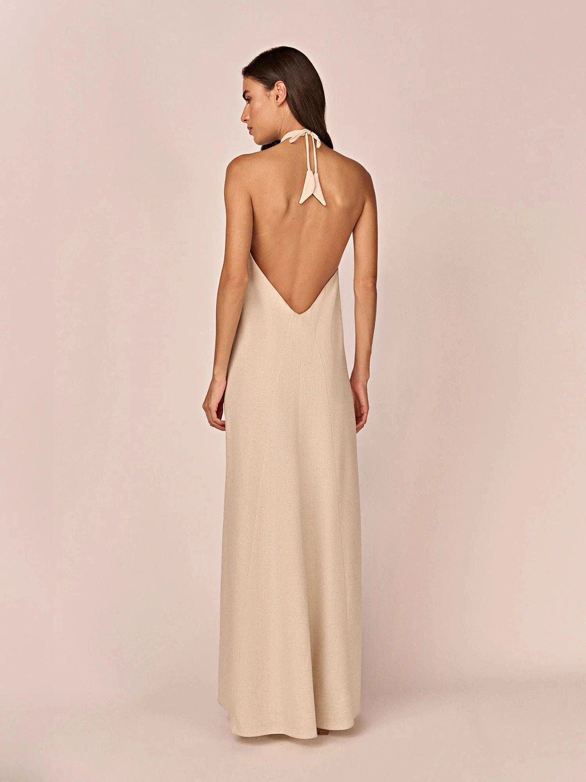 HL - LONG DAHLIA DRESS - NATURAL