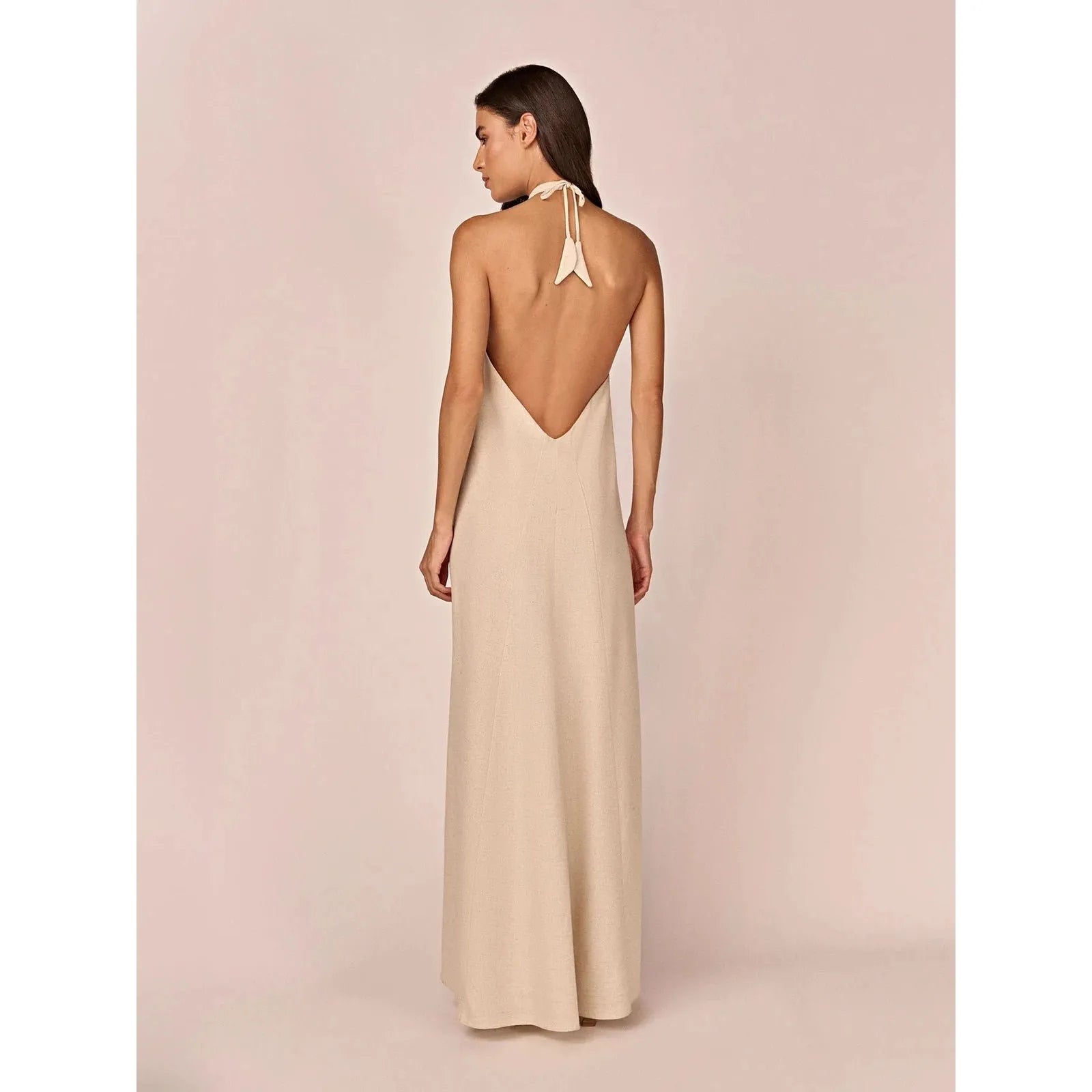 HL - LONG DAHLIA DRESS - NATURAL