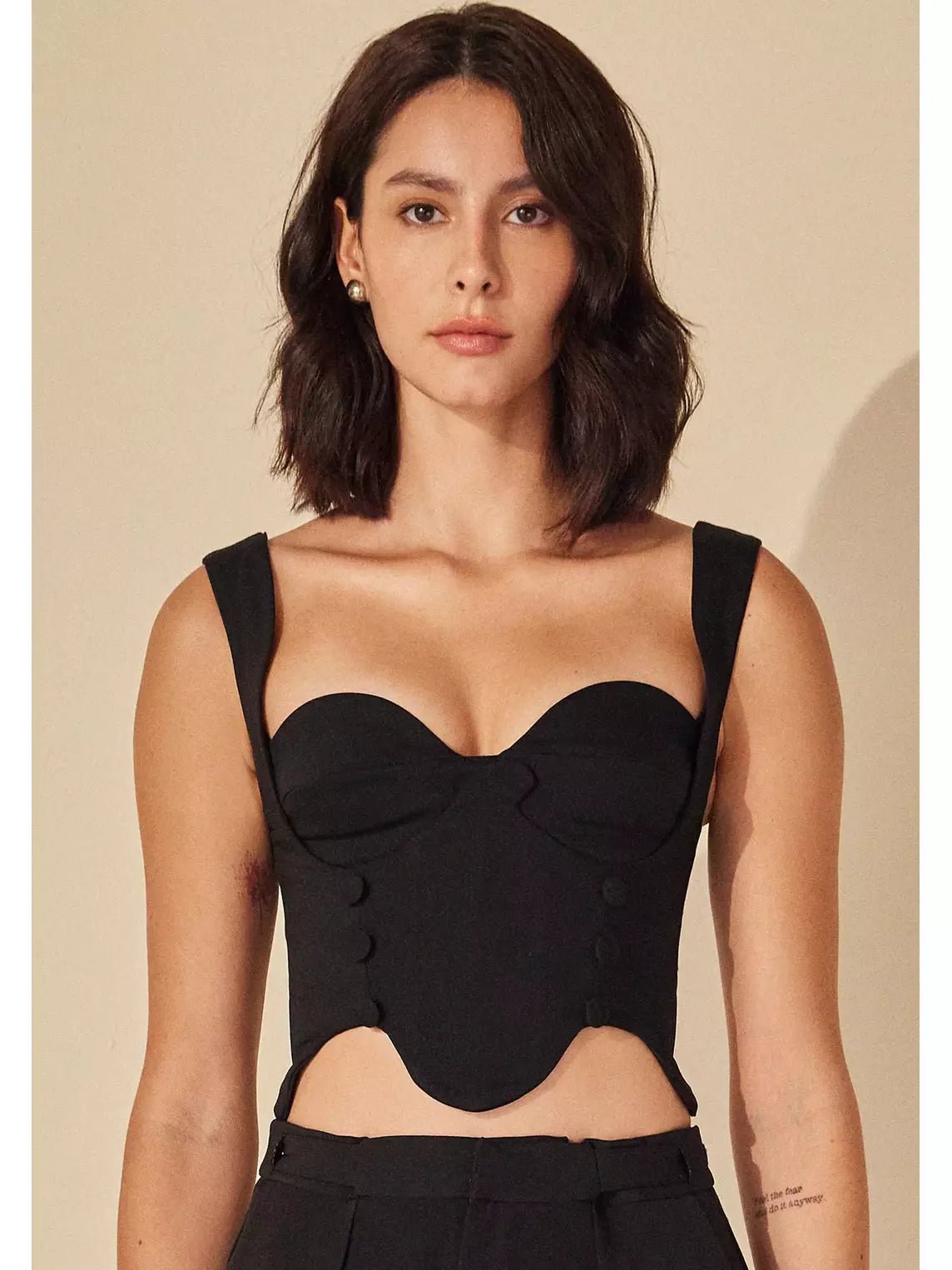 HL CORSET TOP BLACK