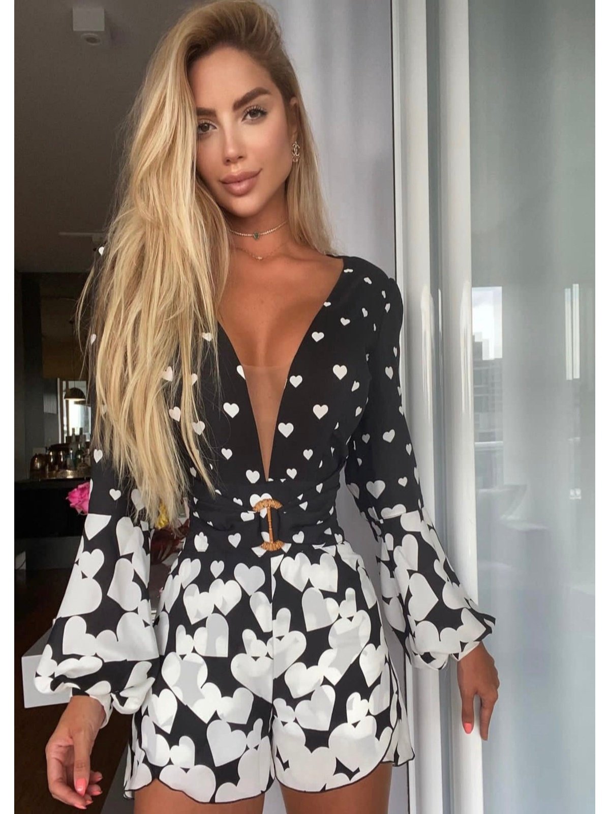 Heart Short Jumpsuit