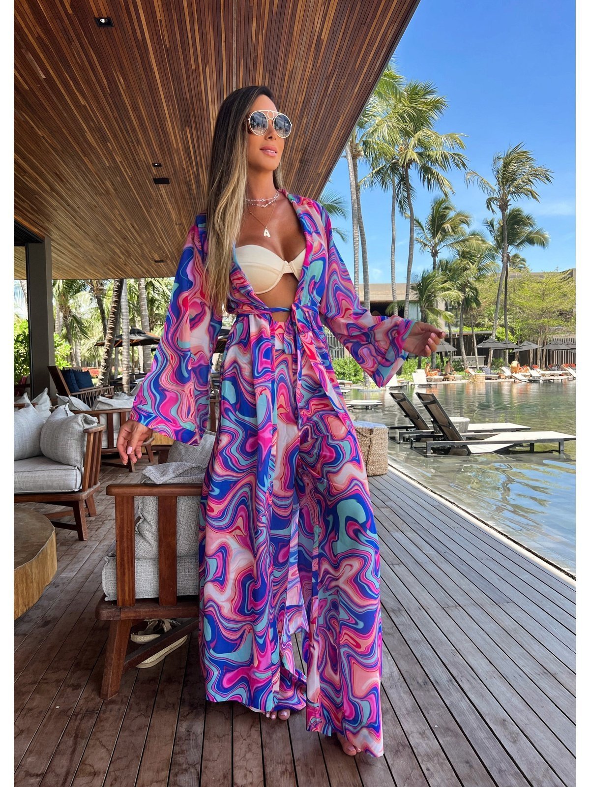 Kimono Watercolor Three Piece Set