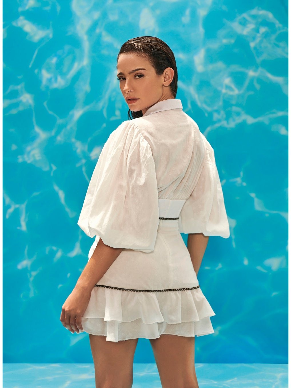 SC White Skirt Set