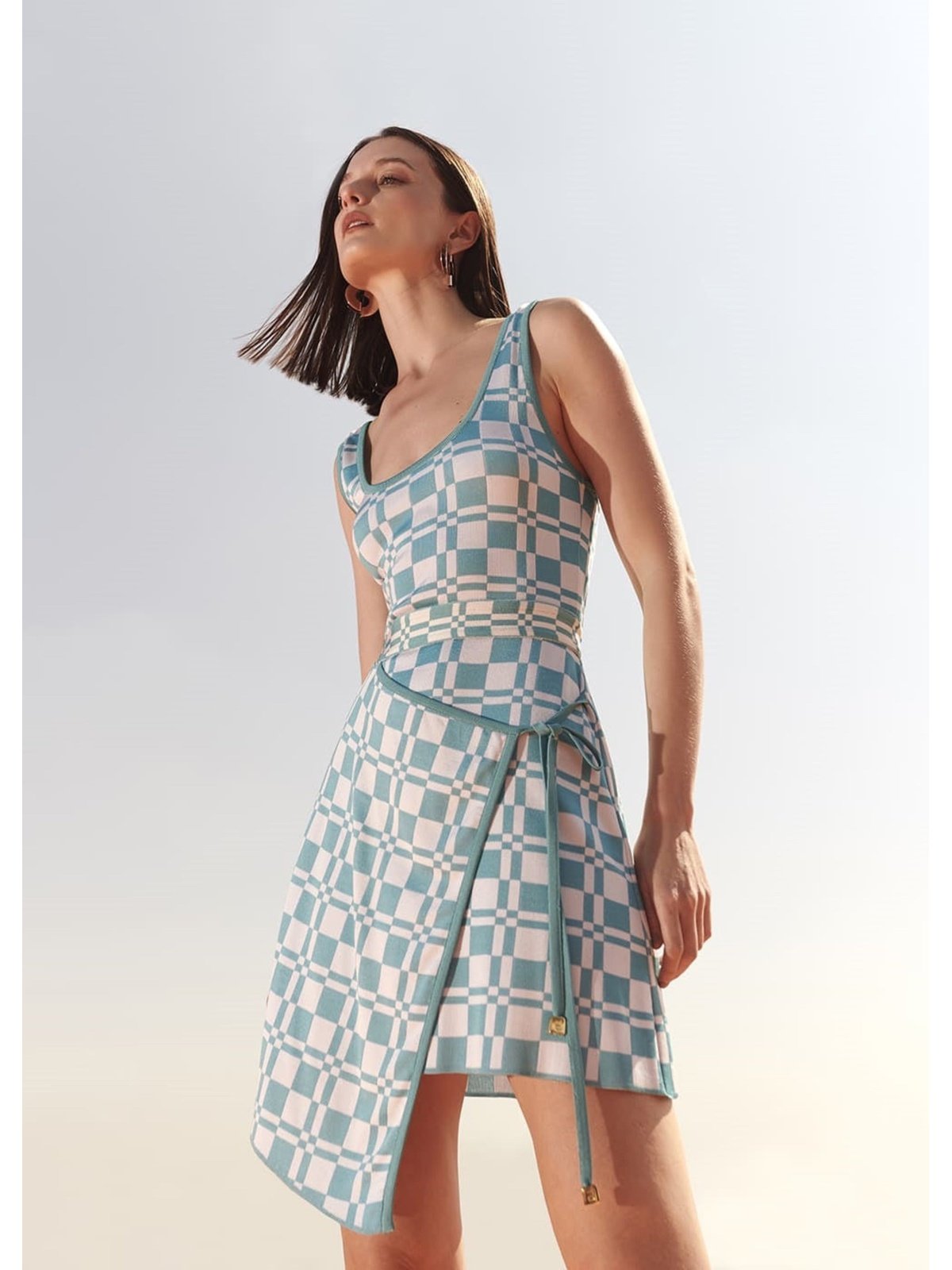 TD Bandage Blue Skort Dress