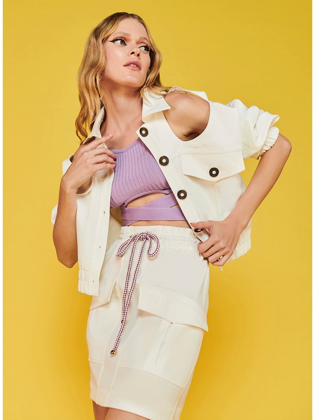 Utility White Skirt