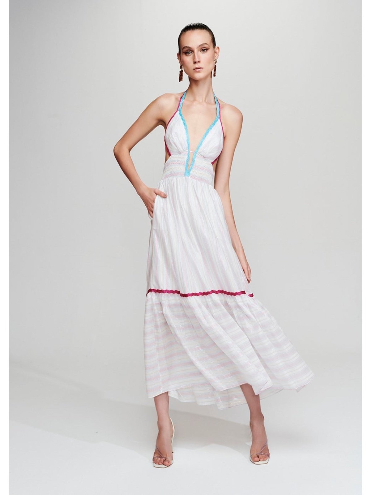 Deep V Neck Dress