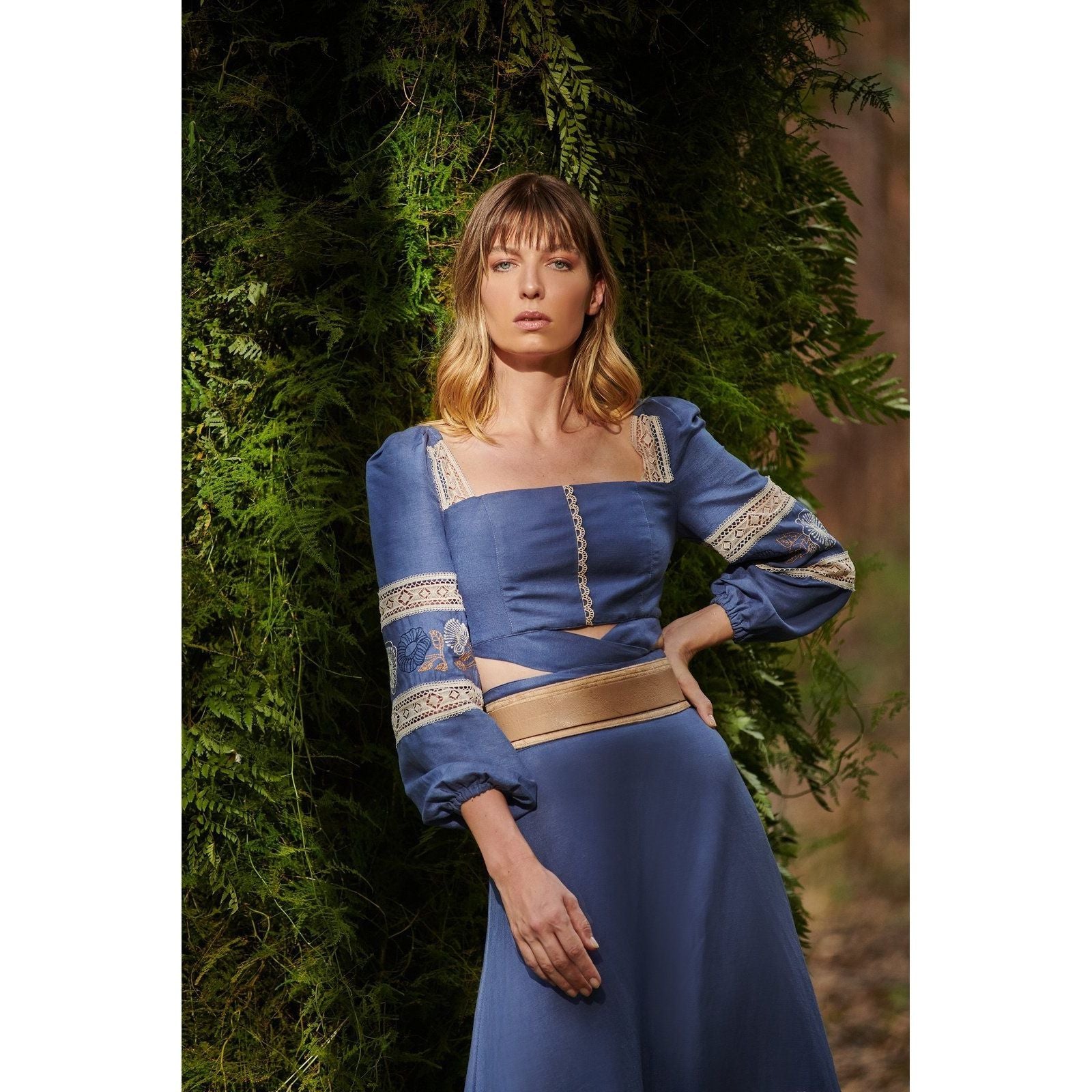 Two Piece Set Embroidered Lace